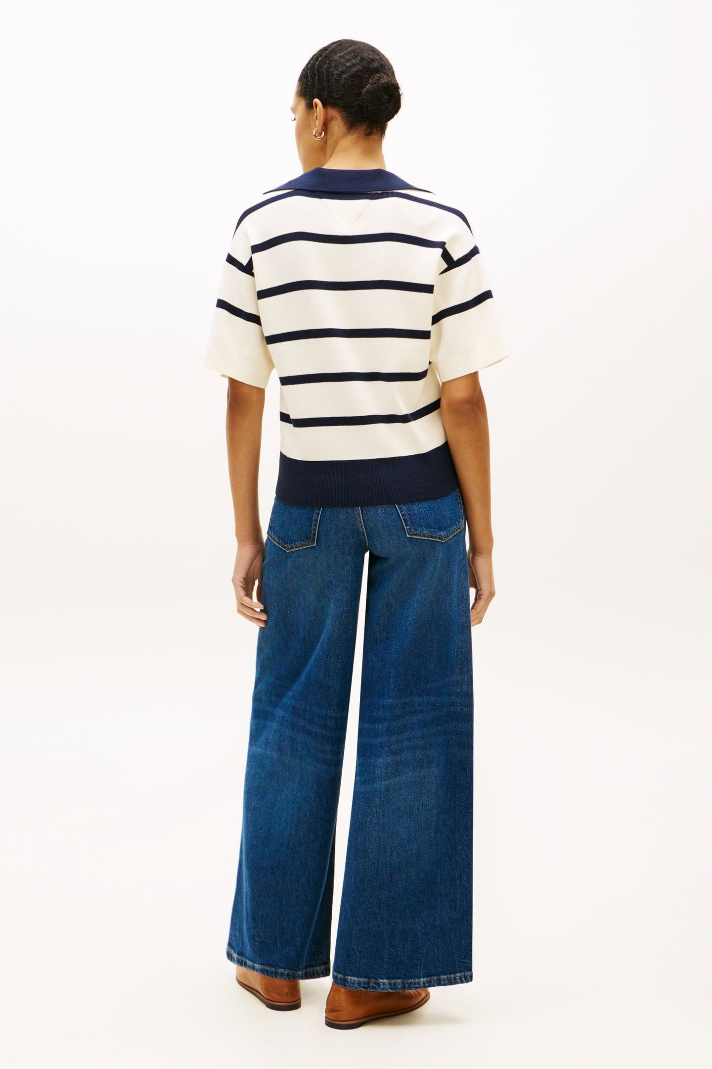 COTTON FULL NEEDLE POLO BIG CALICO/DARK N NAVY 3