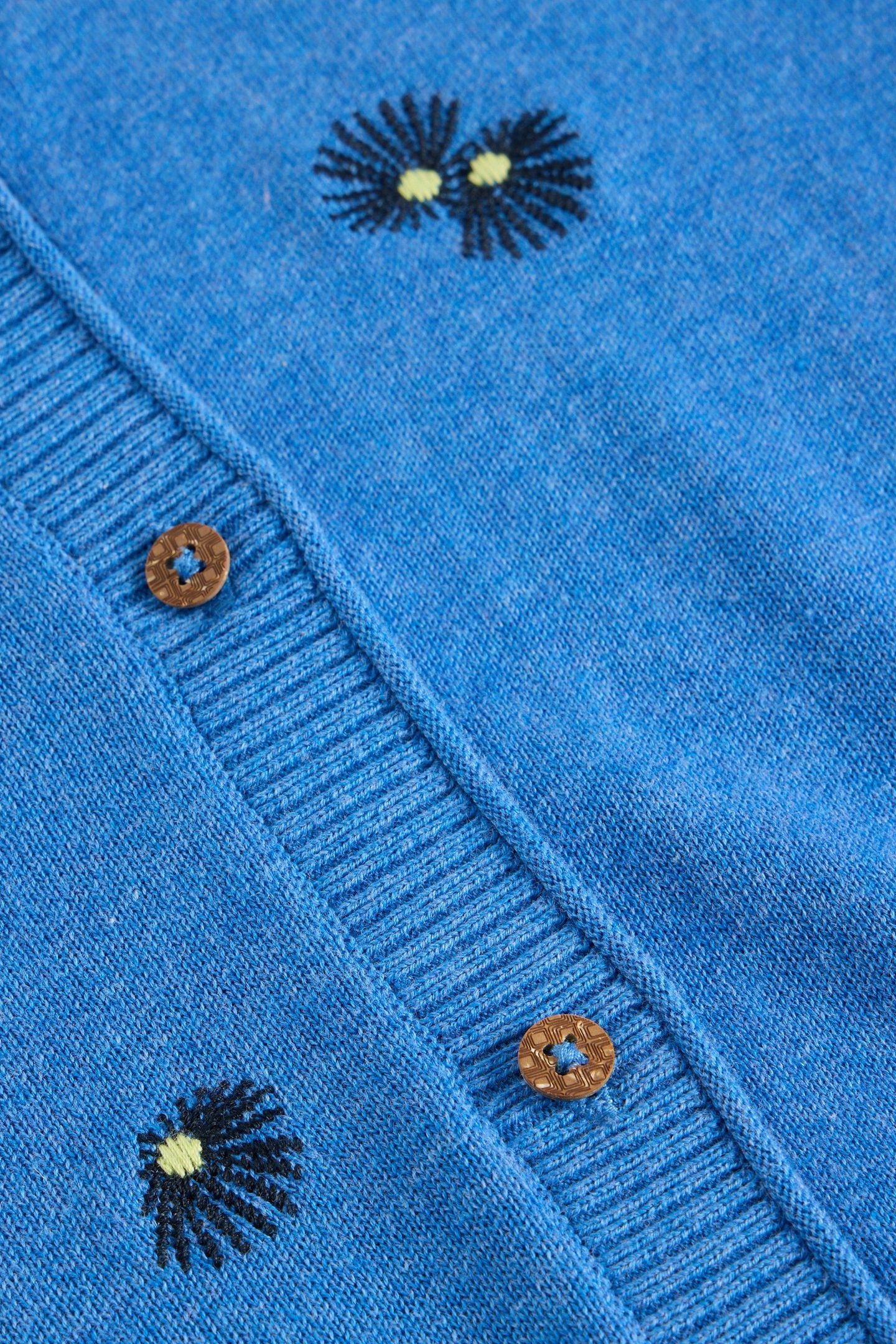 LULU EMBROIDERED CARDI BLUE MULTI 4