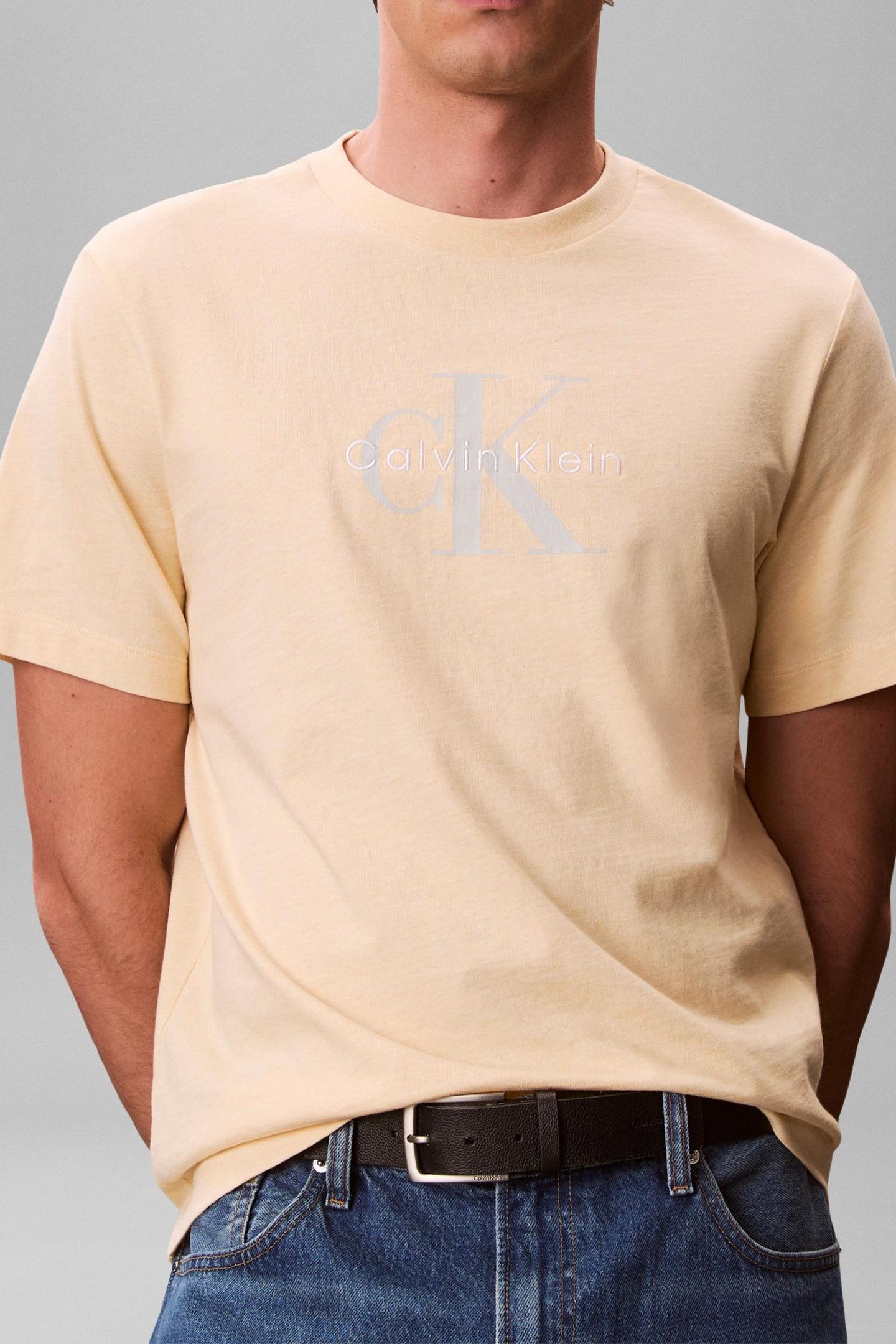 HERO MONOLOGO T-SHIRT B0329 YELLOW HEATHER 2