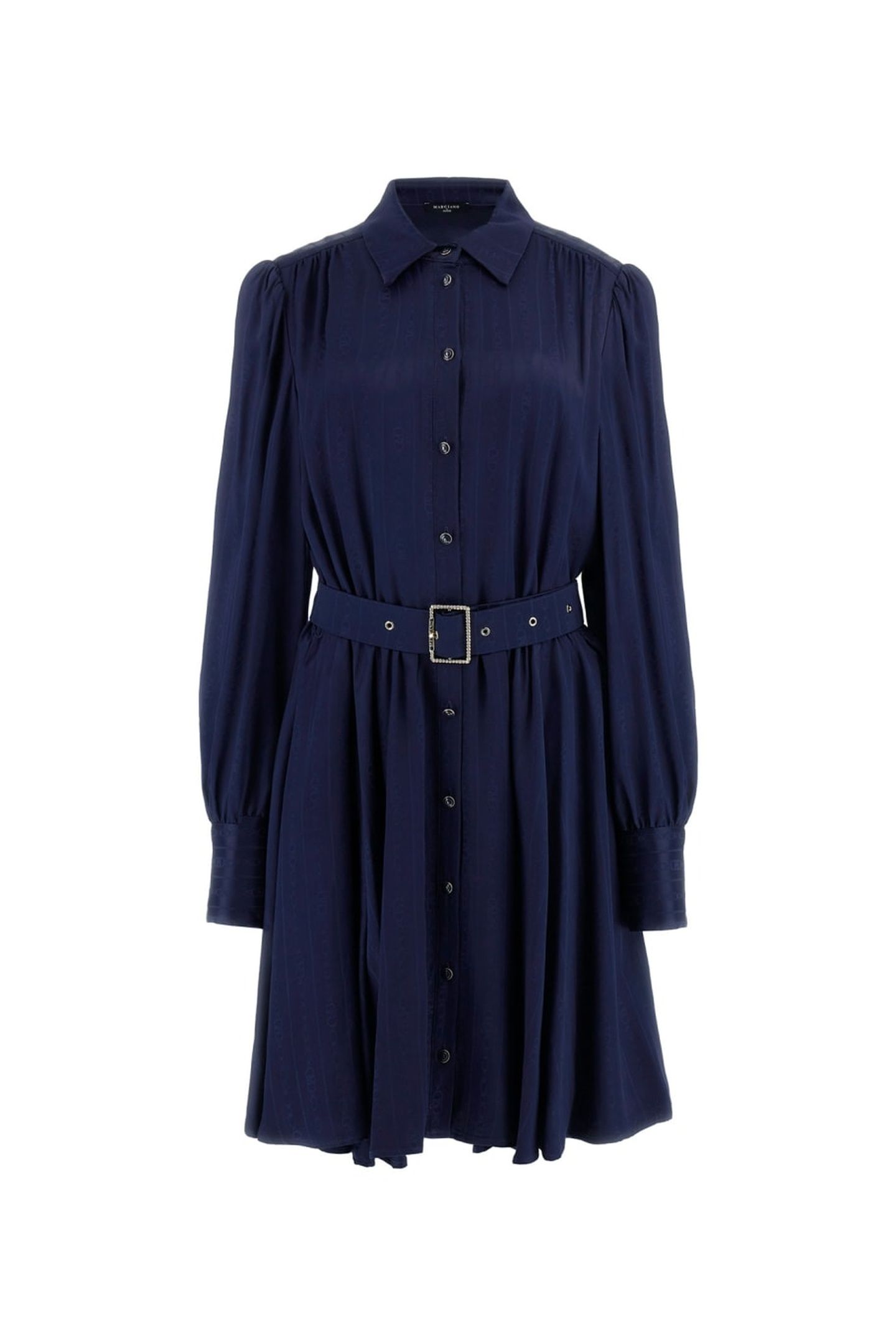 STELLA FLARED DRESS NAVY MONOGRAM JACQAU 4
