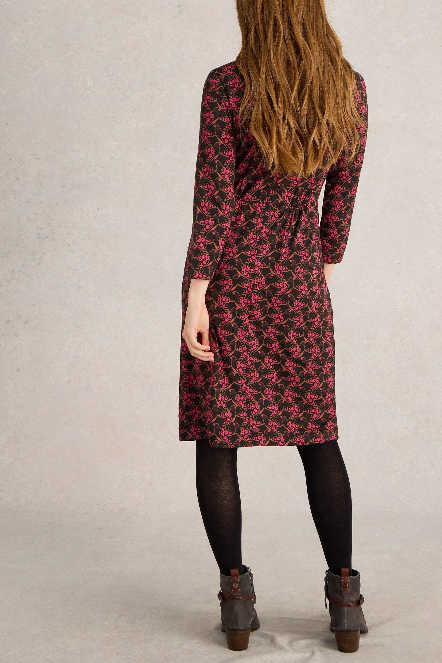 TALLIE JERSEY DRESS PINK PRINT 2