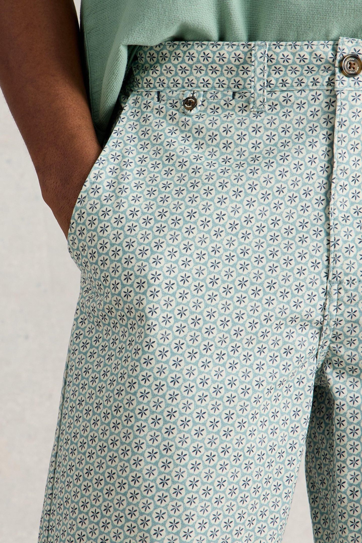 GEO PRINTED CHINO SHORT BLUE PRINT 7