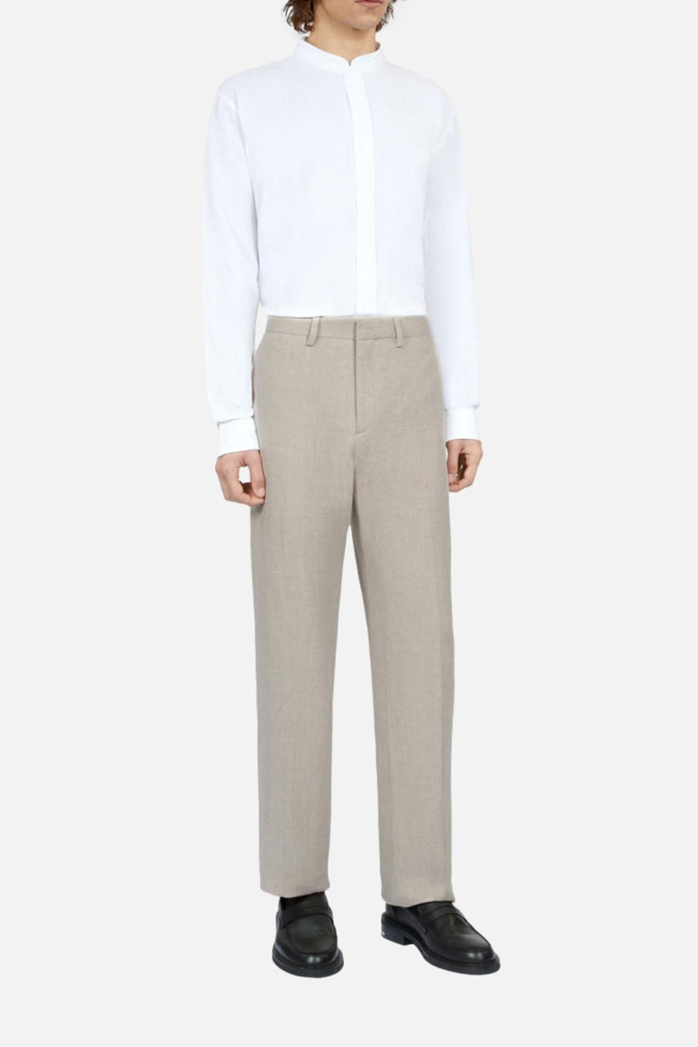 STRAIGHT-LEG TROUSERS BEIGE 1