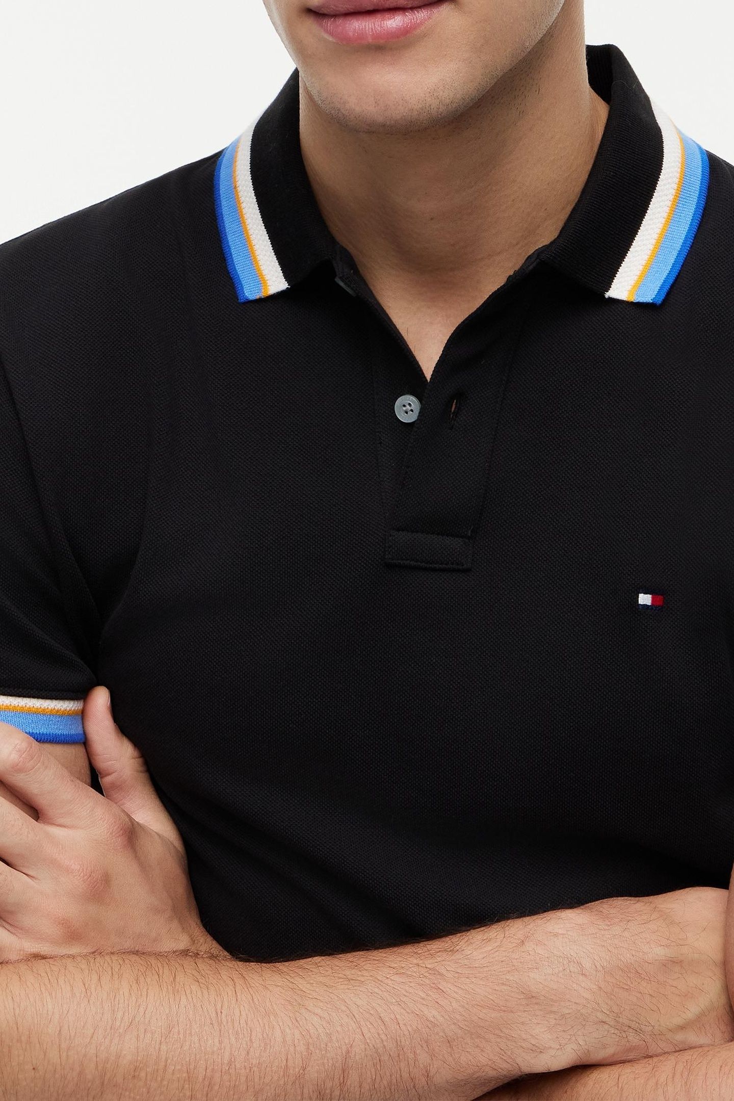 CONTRAST COLLAR CUFF BLACK 5