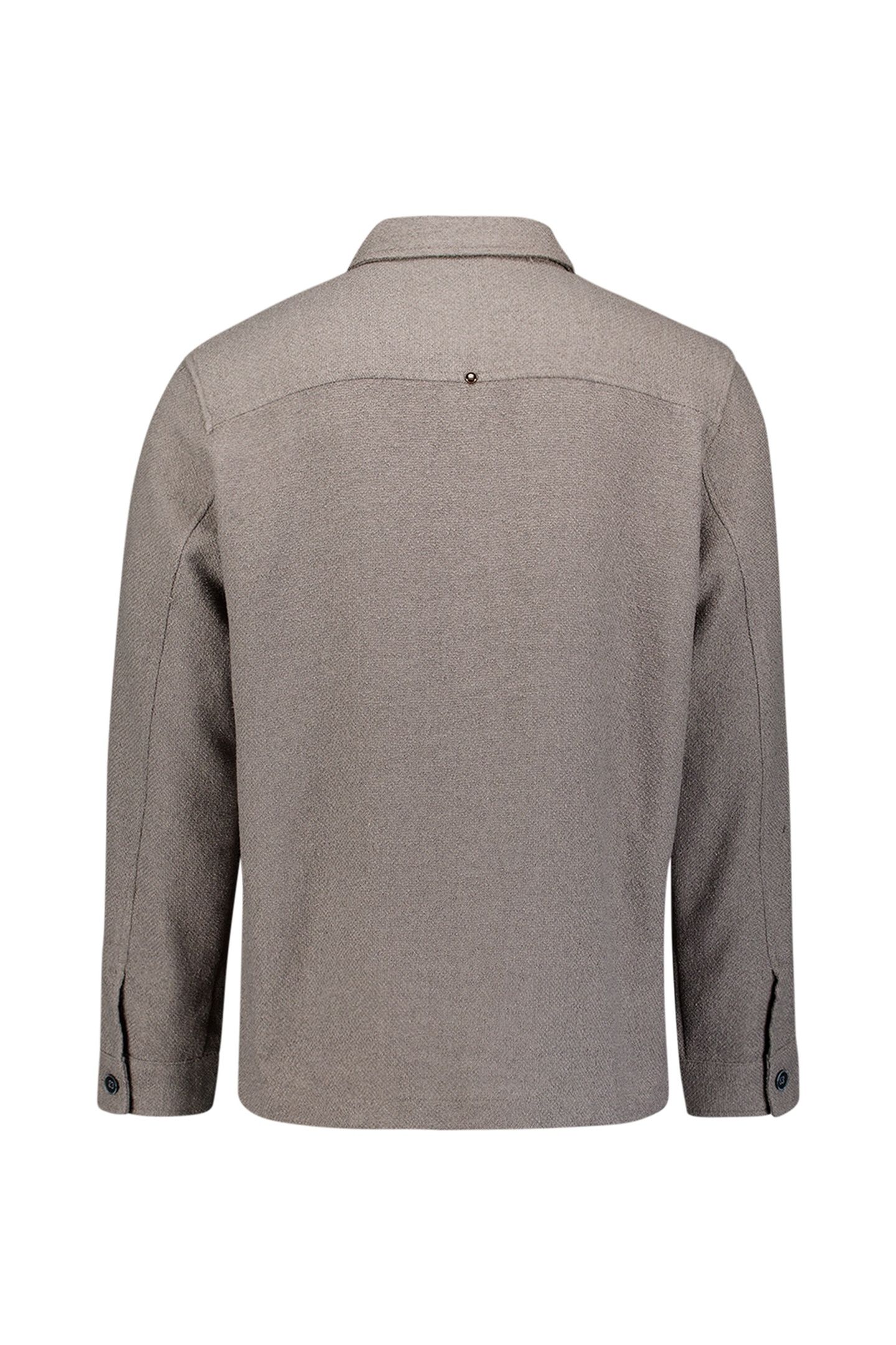 OVERSHIRT FULL BUTTON STRETCH GREY 5
