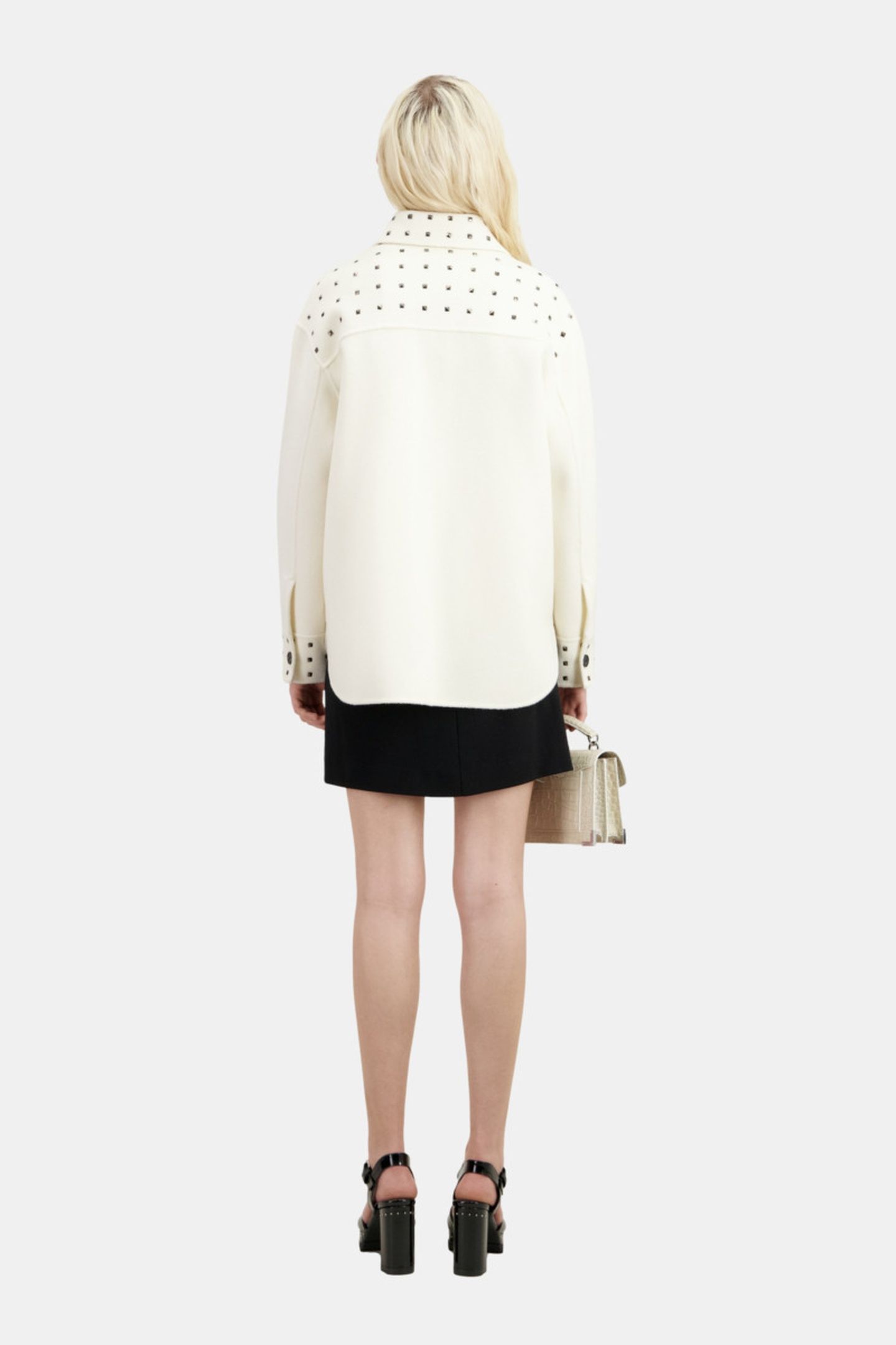 BLOUSON DOUBLE FACE DETAILS STUDS ECRU 3
