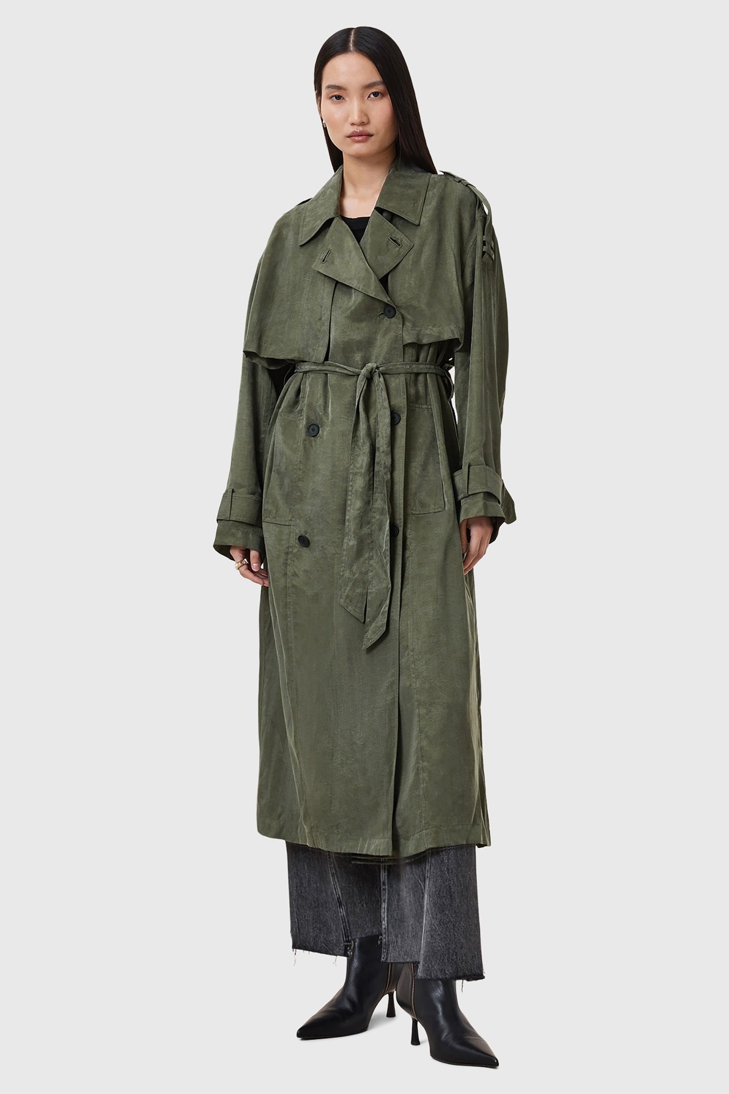 LINNIE TRENCH GRAPE LEAF GREEN 3
