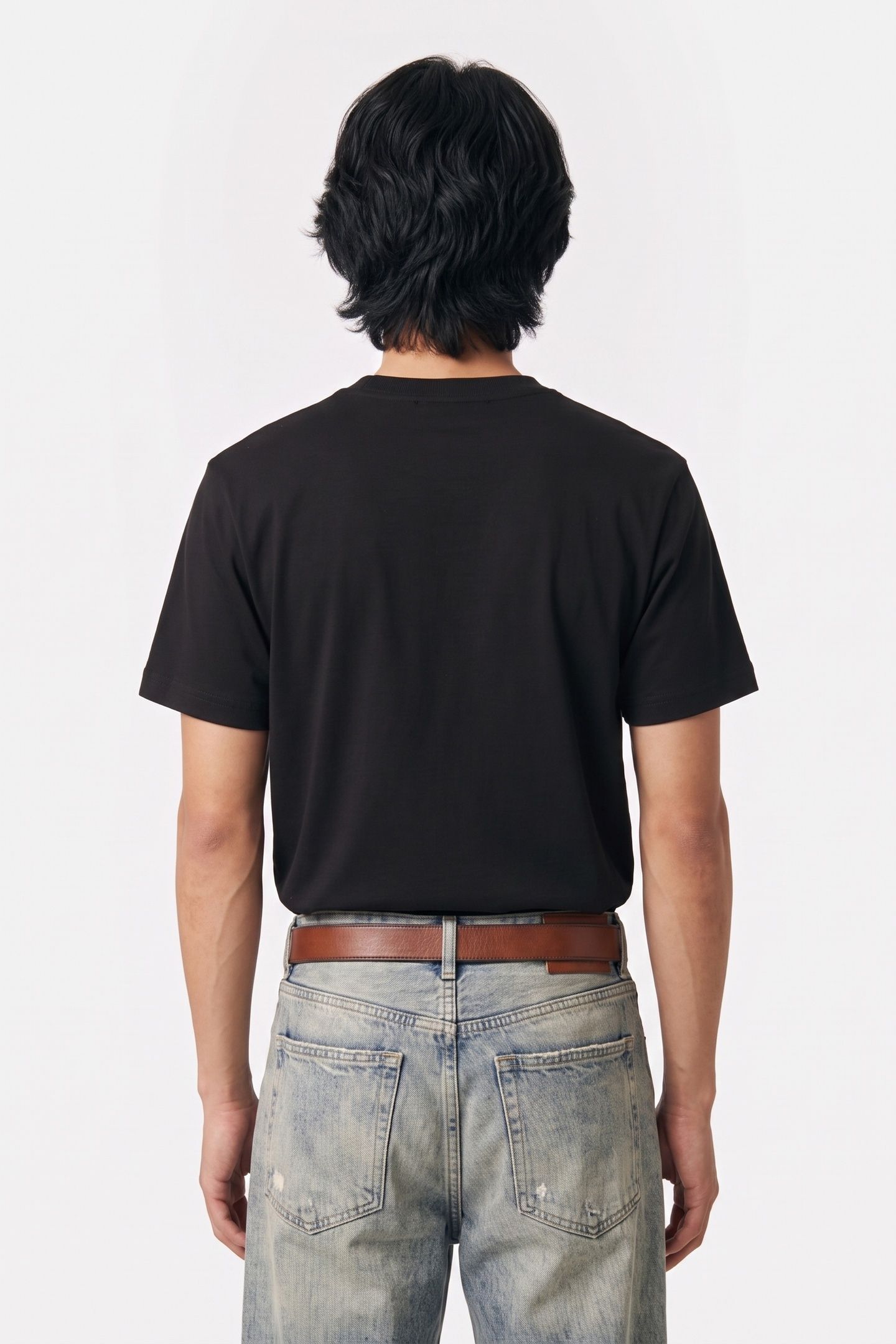 SS 30S JERSEY EASY MONOGRAM TEE BLACK 2