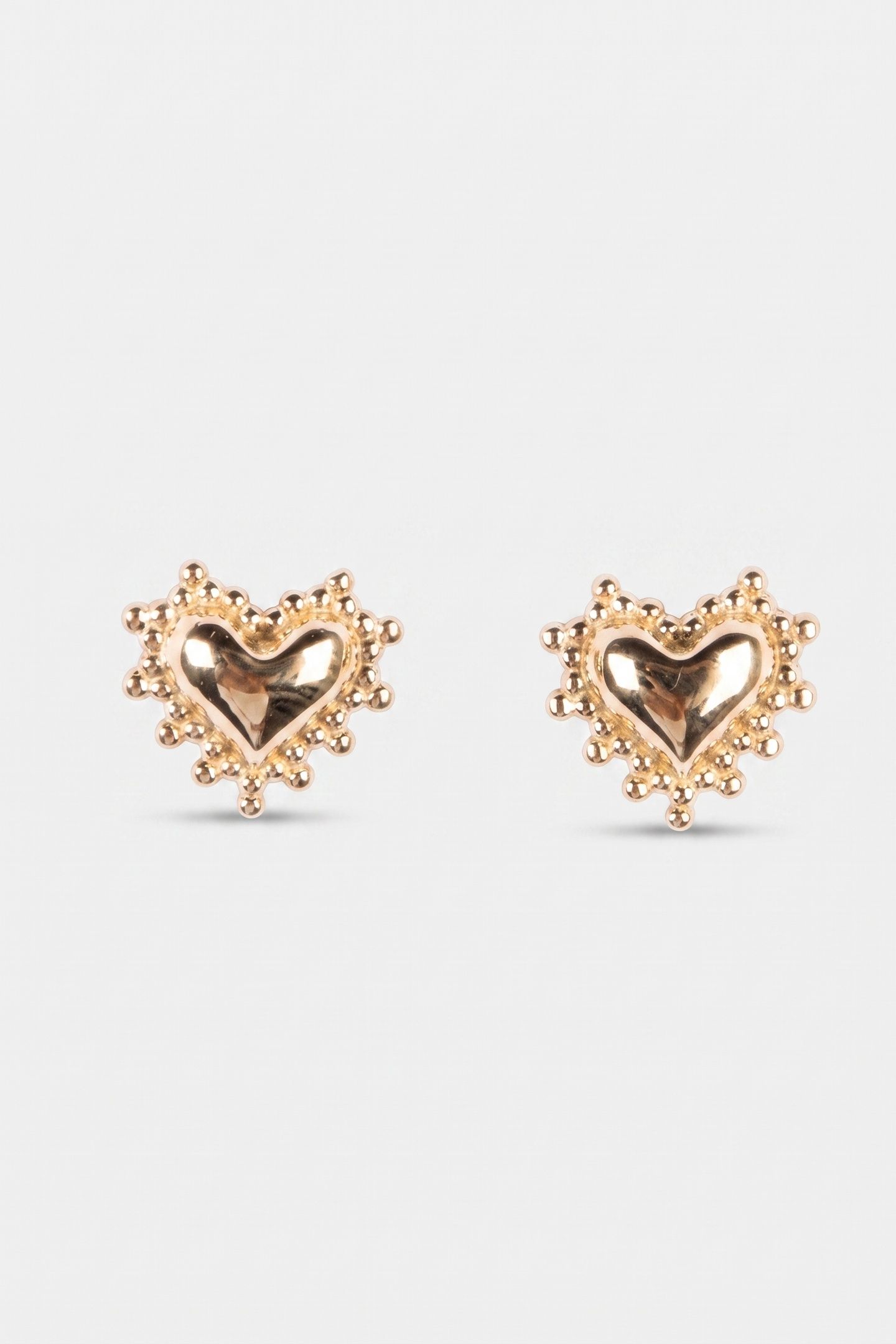 DELICATE HEART OHRRINGE GOLD 3