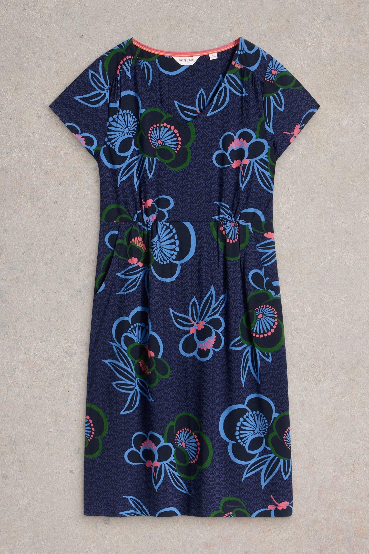 TALLIE JERSEY DRESS BLUE PRINT 5