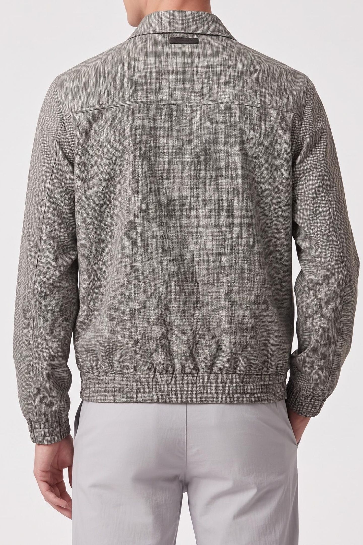 LS WOOL HOUNDSTOOTH JACKET BRILLIANT WHITE 2