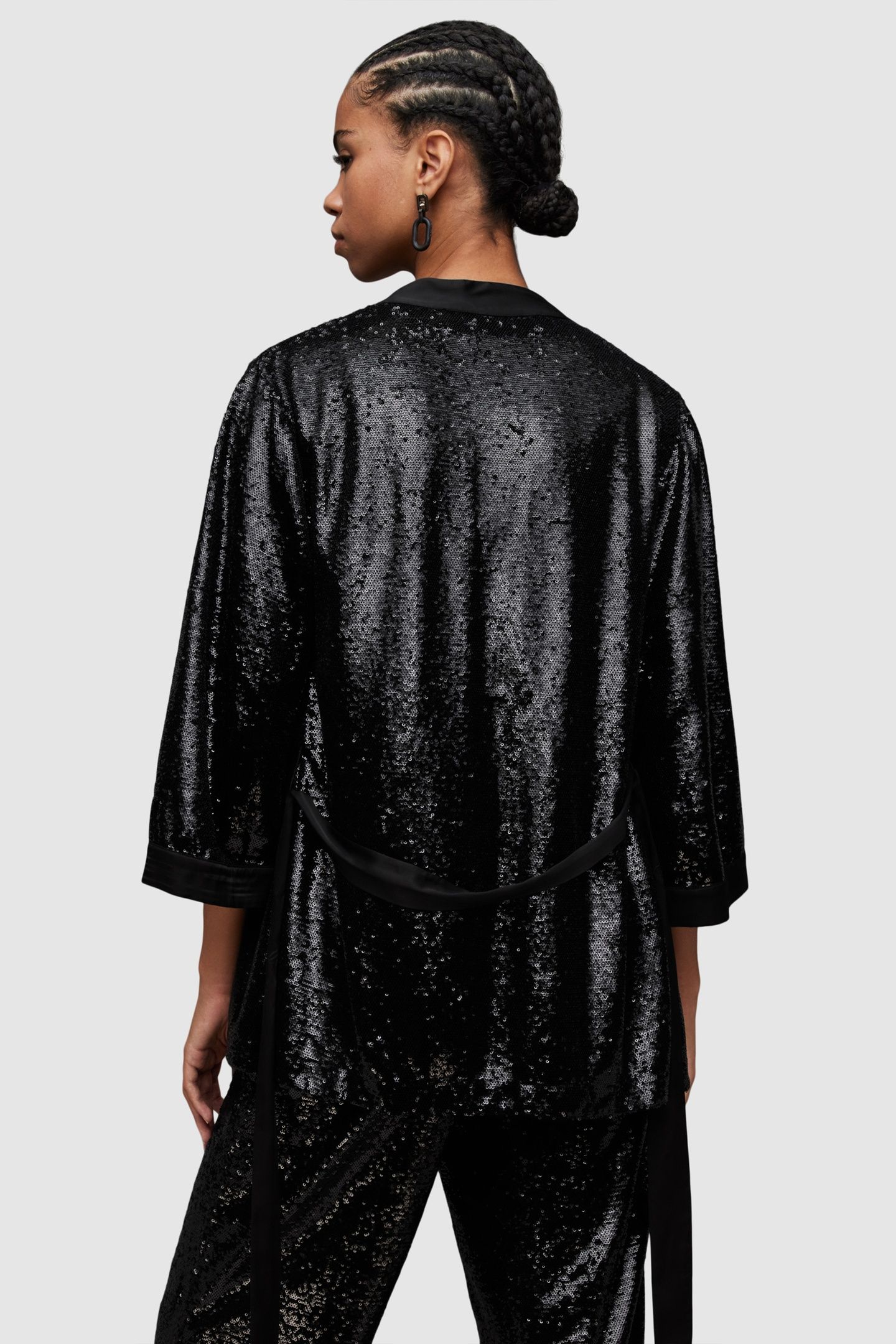 CARINA SEQUIN KIMONO BLACK 5