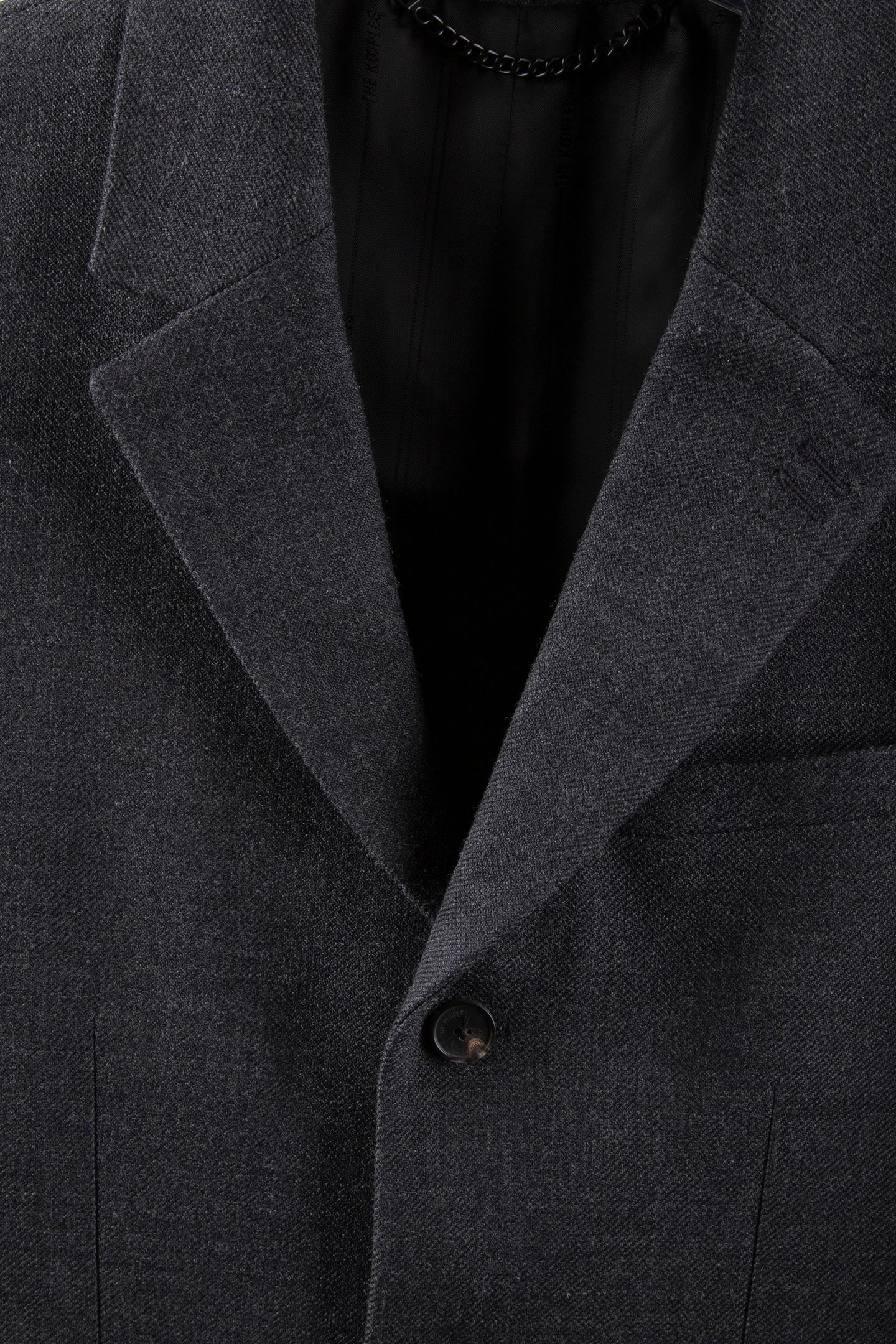 3-BUTTON SUIT JACKET BLACK GREY 9
