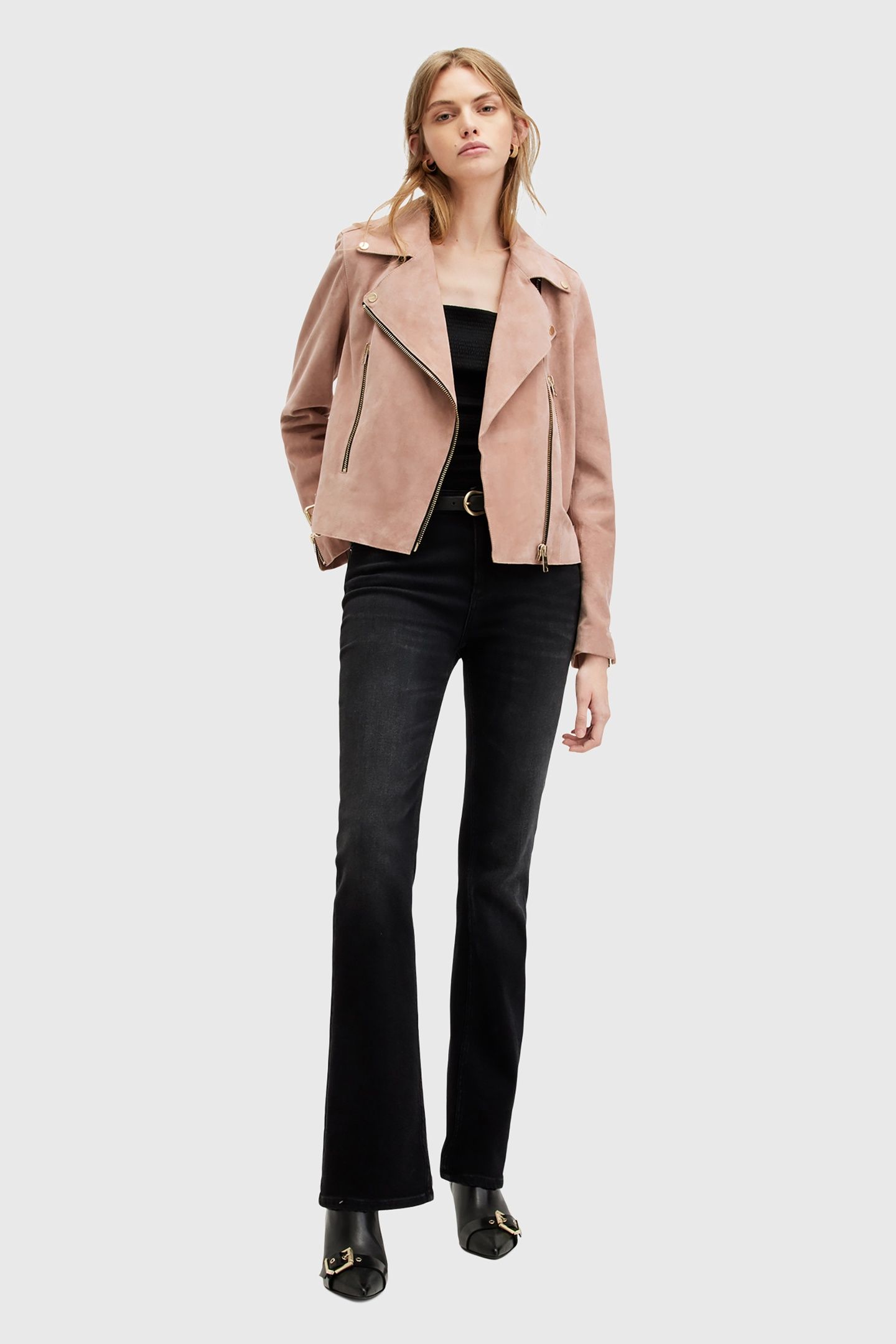 BEALE SUEDE BIKER MISTY PINK 3