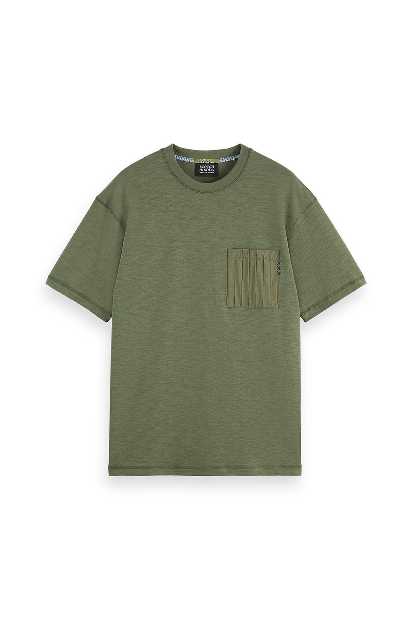 RELAXED FIT PATCHWORK POCKET T-SHIRT THYME 3