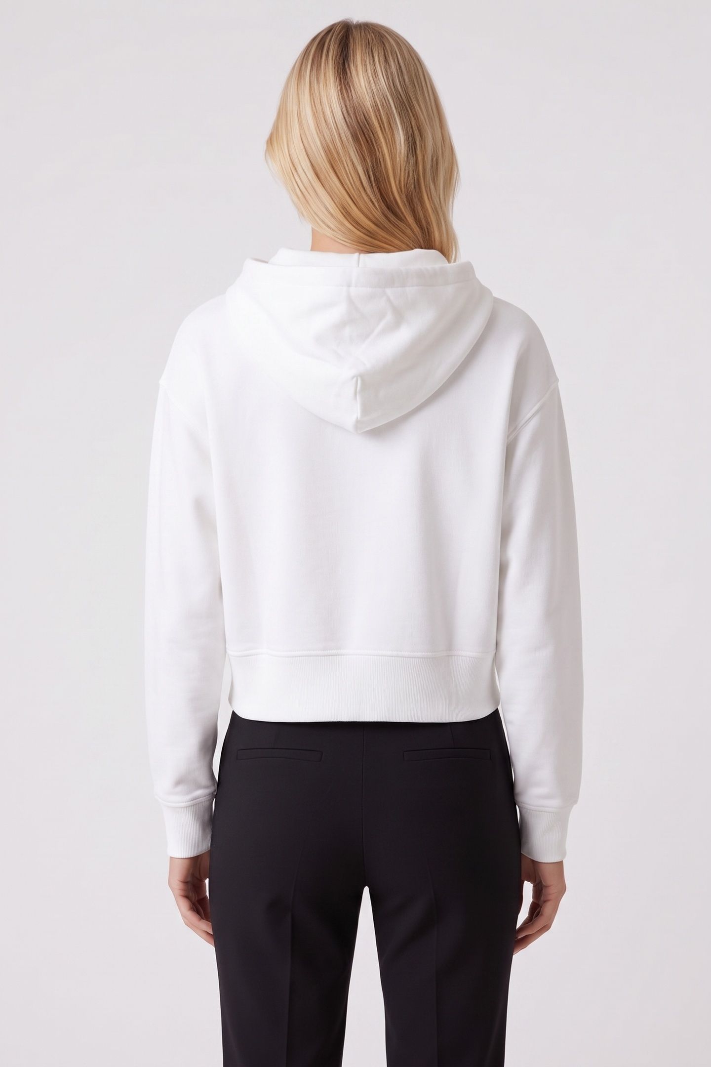 LONG SLEEVE FRENCH TERRY GRAPHIC BRIGHT WHITE 2