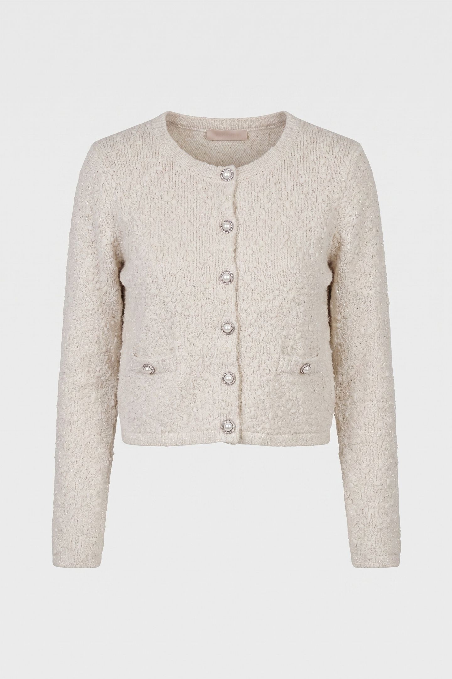 GUESS ECO DOROTHY CN LS CARDI LIGHT BLUE/WHITE COM 3