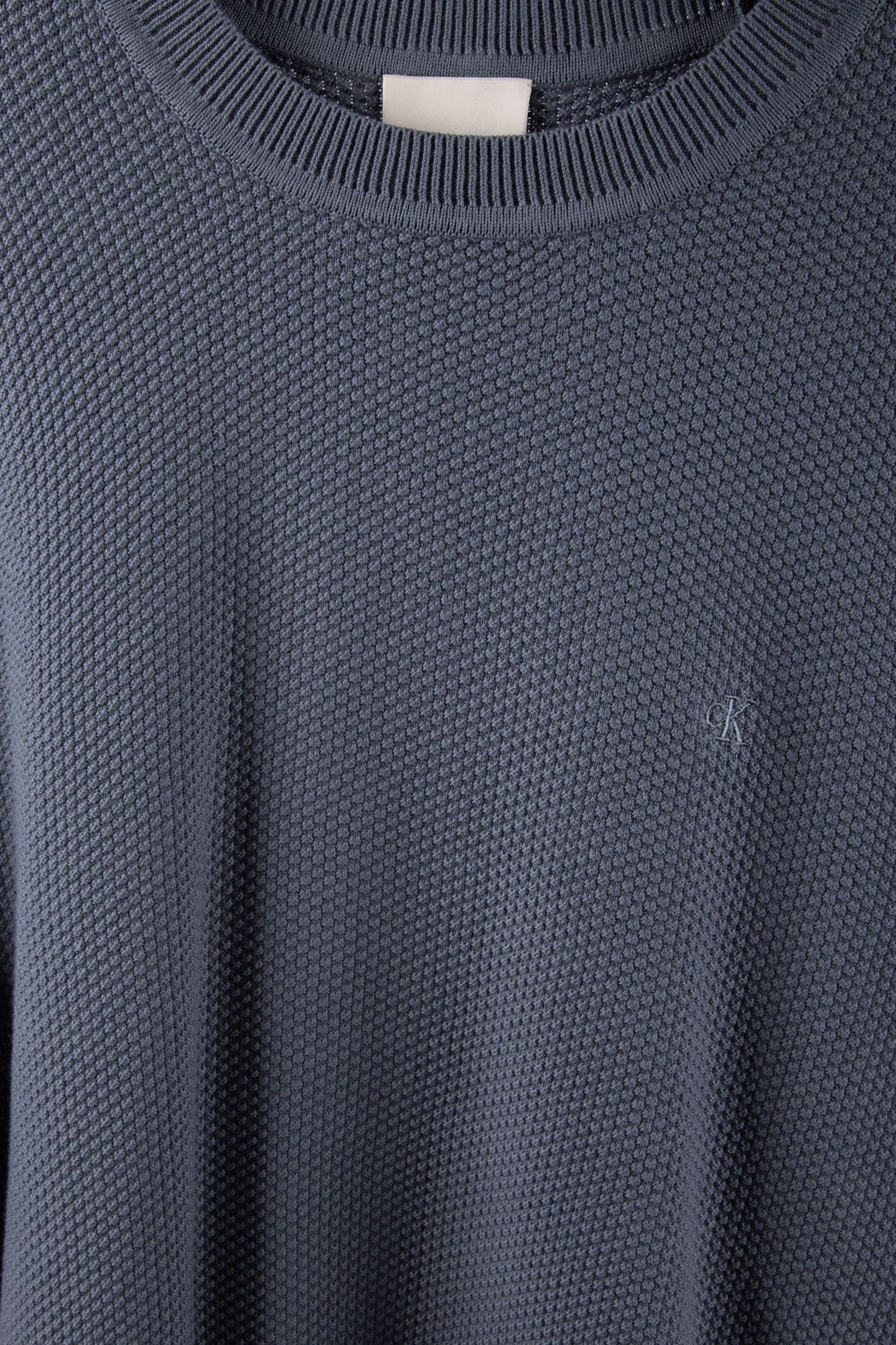 LS TEXTURED COTTON SWEATER ANCHOR NAVY 4
