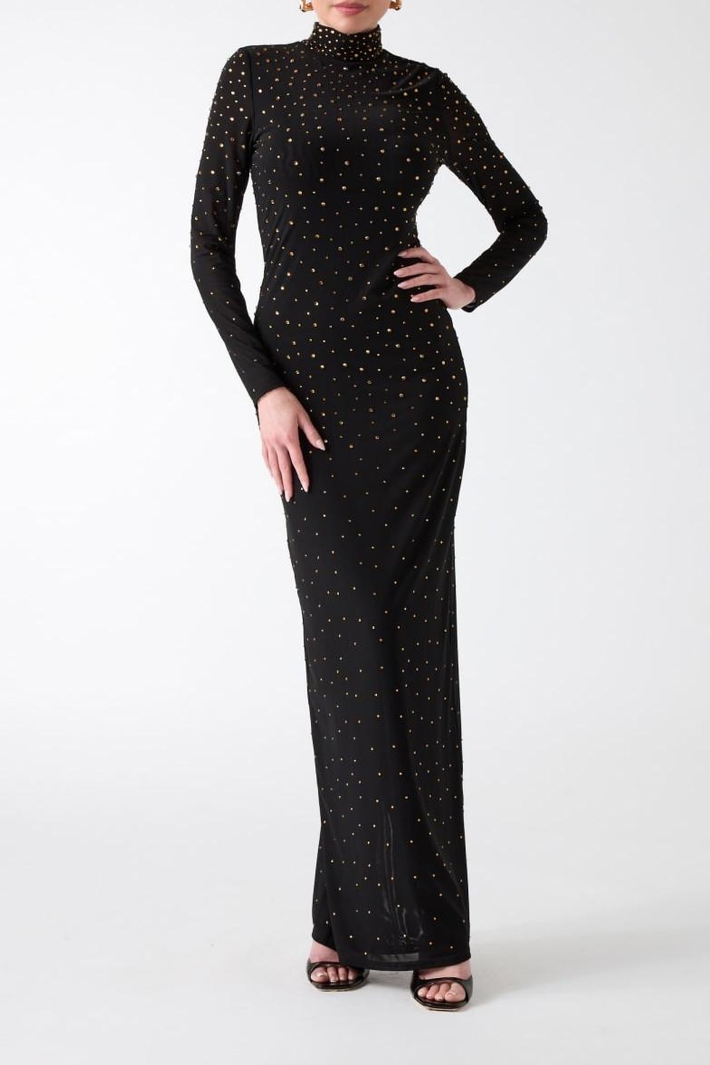 ON THE DOT MAXI JET BLACK A996 1