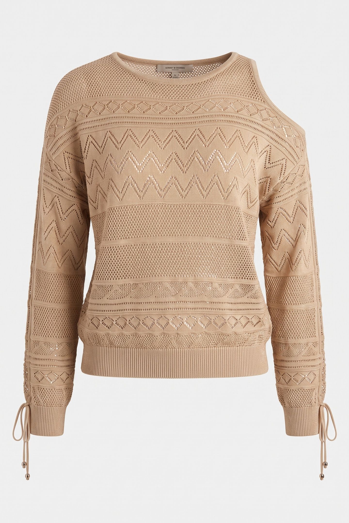 GUESS ECO NELLIE LS BOAT NECK GOLD LUREX 3