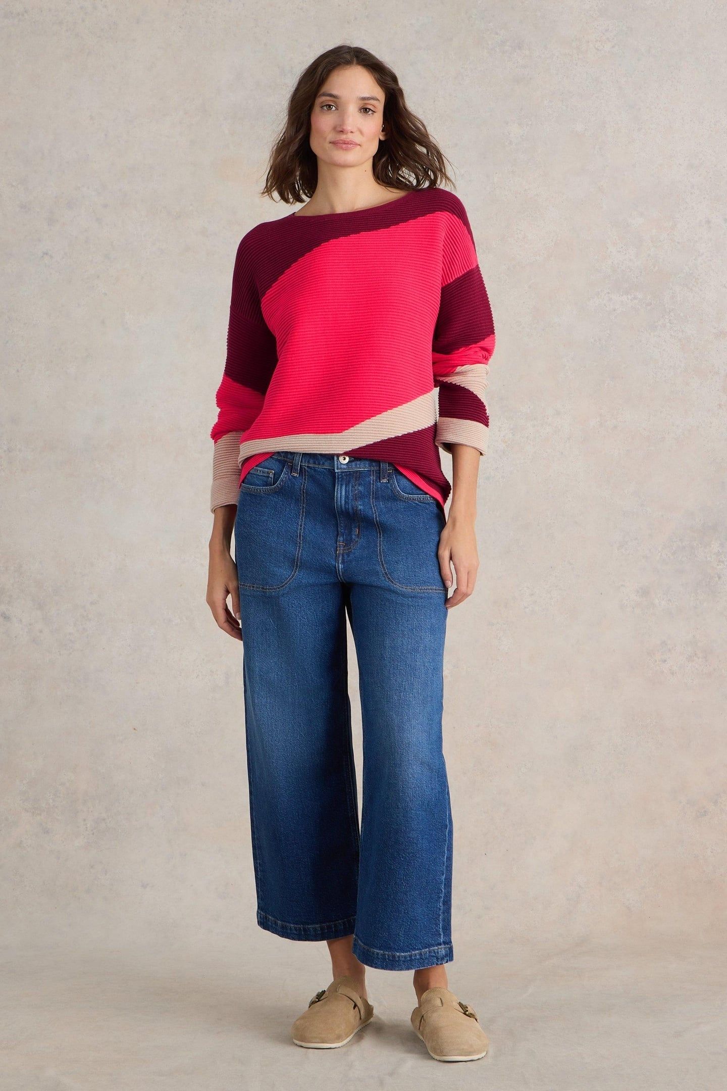 JANA ABSTRACT JUMPER PLUM MULTI 1