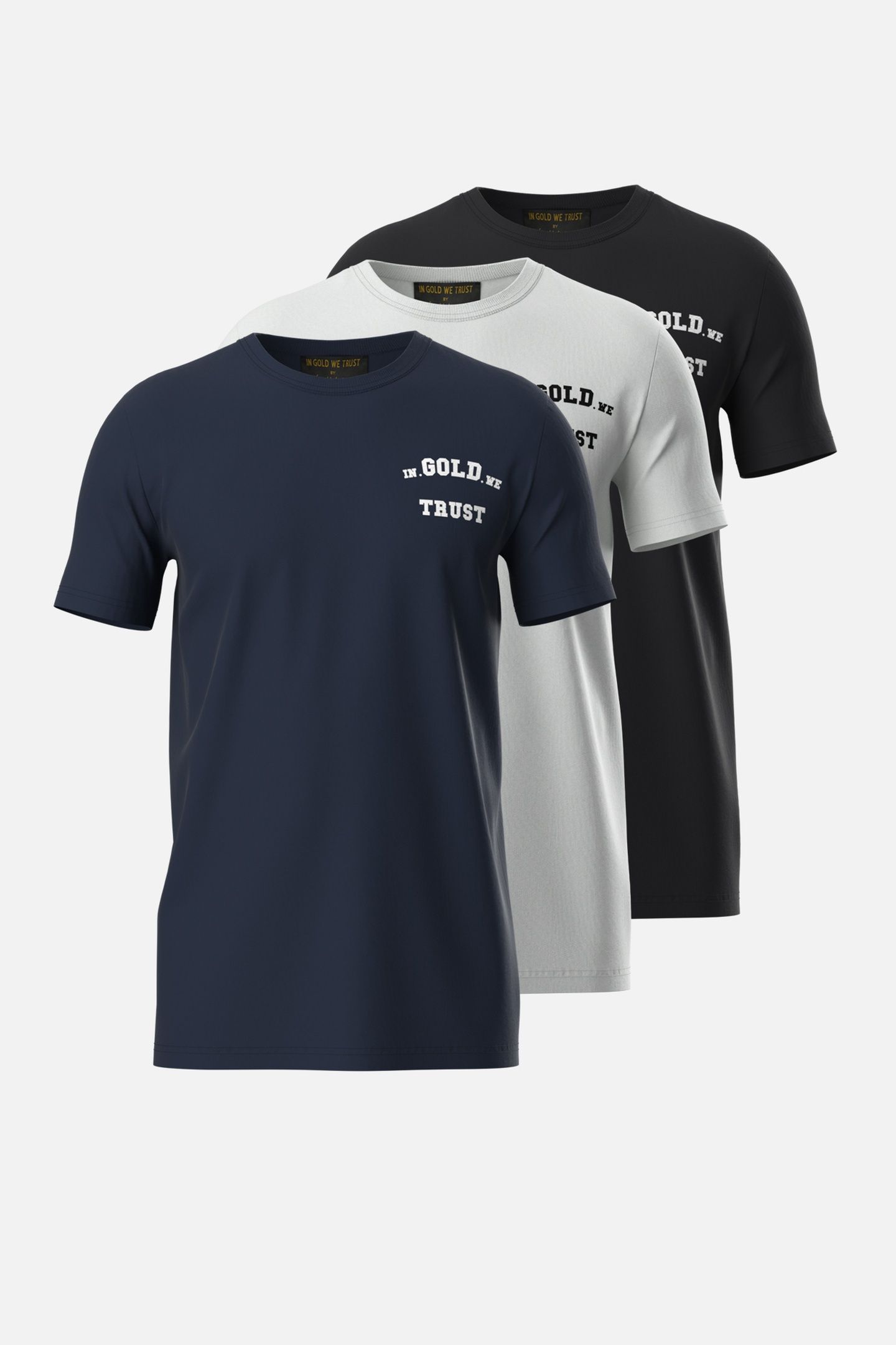 BASIC T-SHIRT 3-PACK 3 PACK W/B/B 1