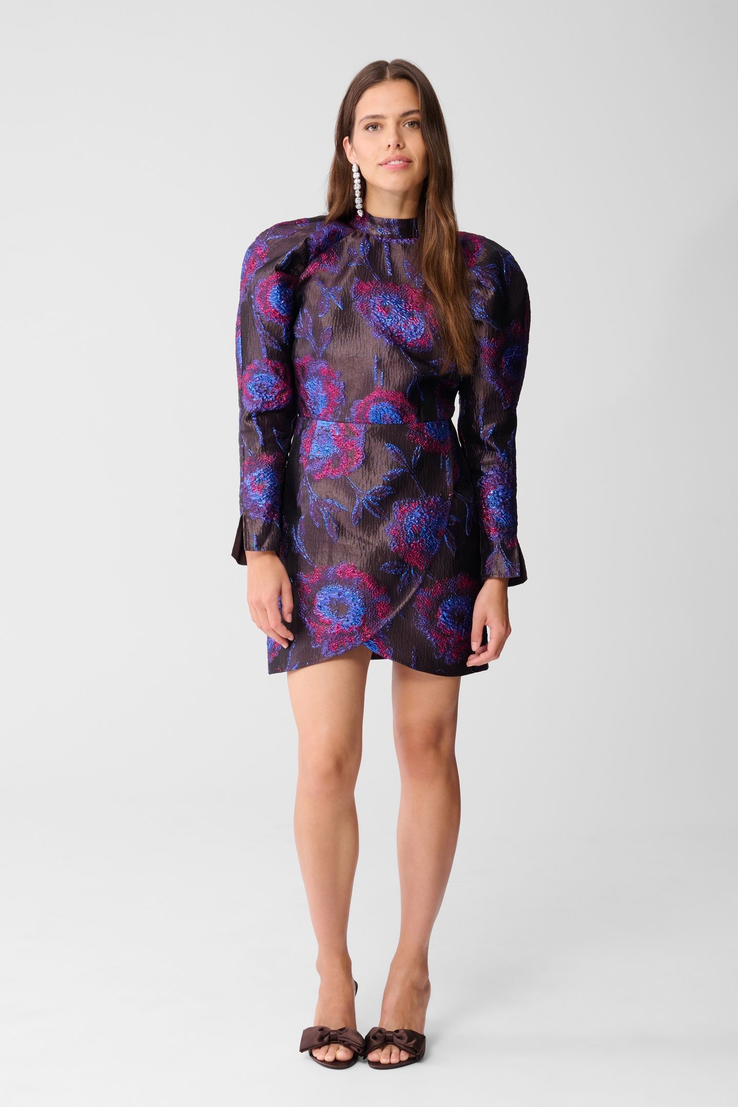 LA-SBJACQUARD PARTY SLEEVE DRESS VARIOUS 1