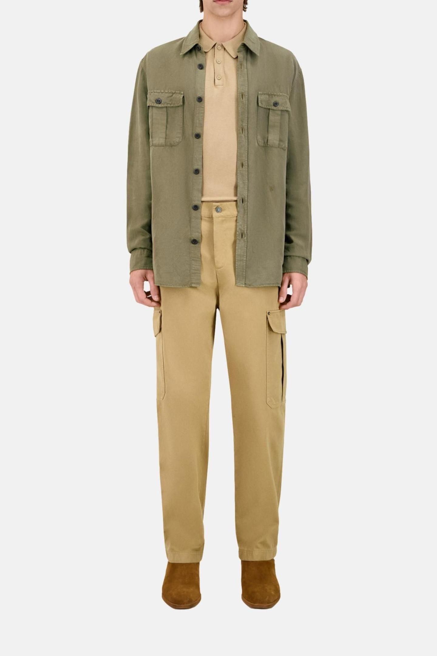 MILITARY SHIRT WITH PATCH POCKETS KAKI 2