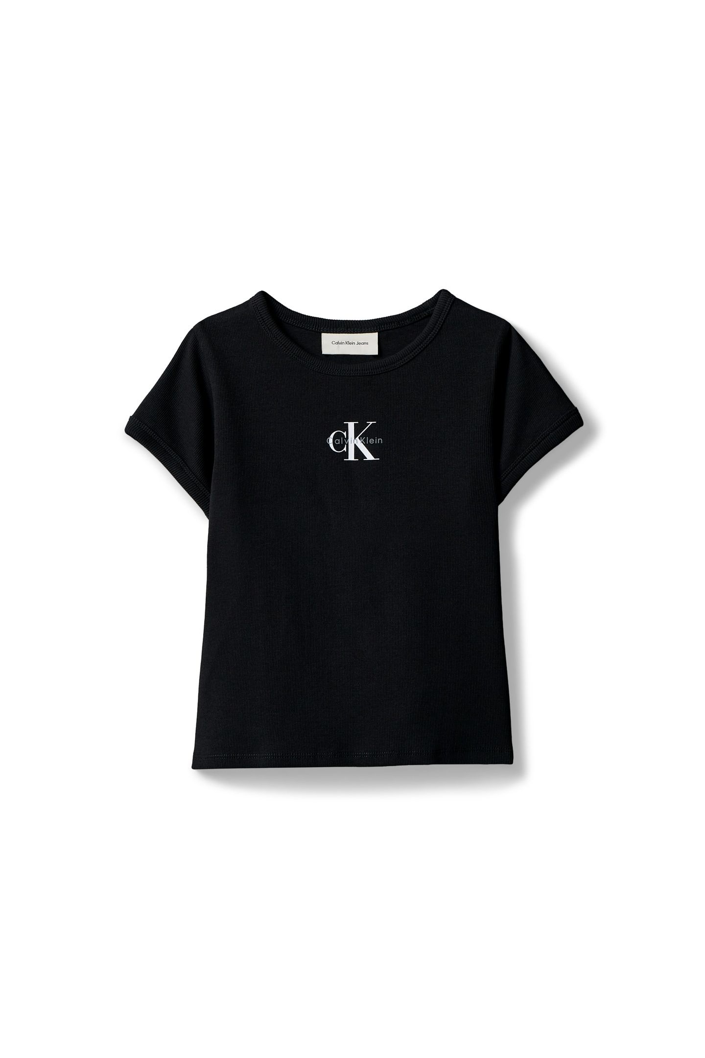 GIRLS MONOLOGO RIB BABY TEE BLACK 5