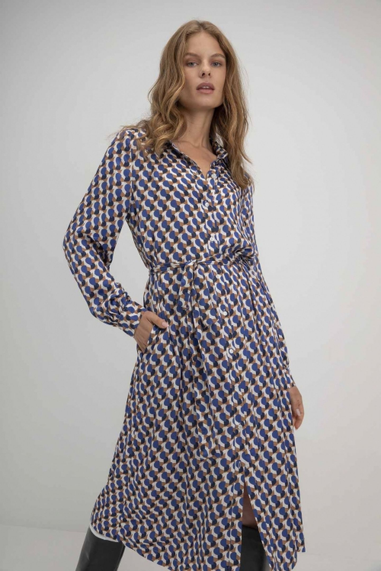 SUZETTE DRESS ROYAL BLUE PRINT 1