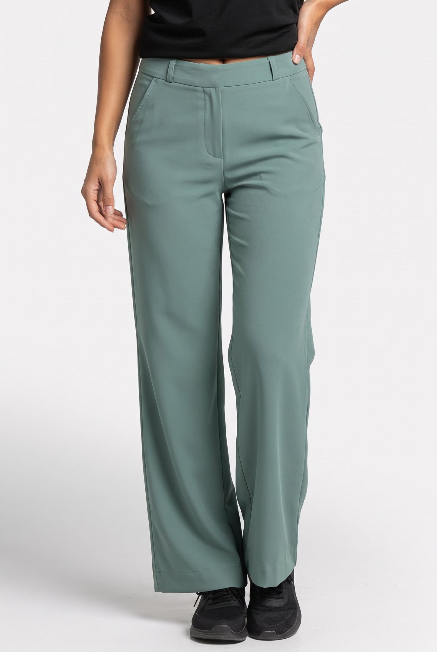 MARILON TROUSERS DARK SAGE GREEN 1