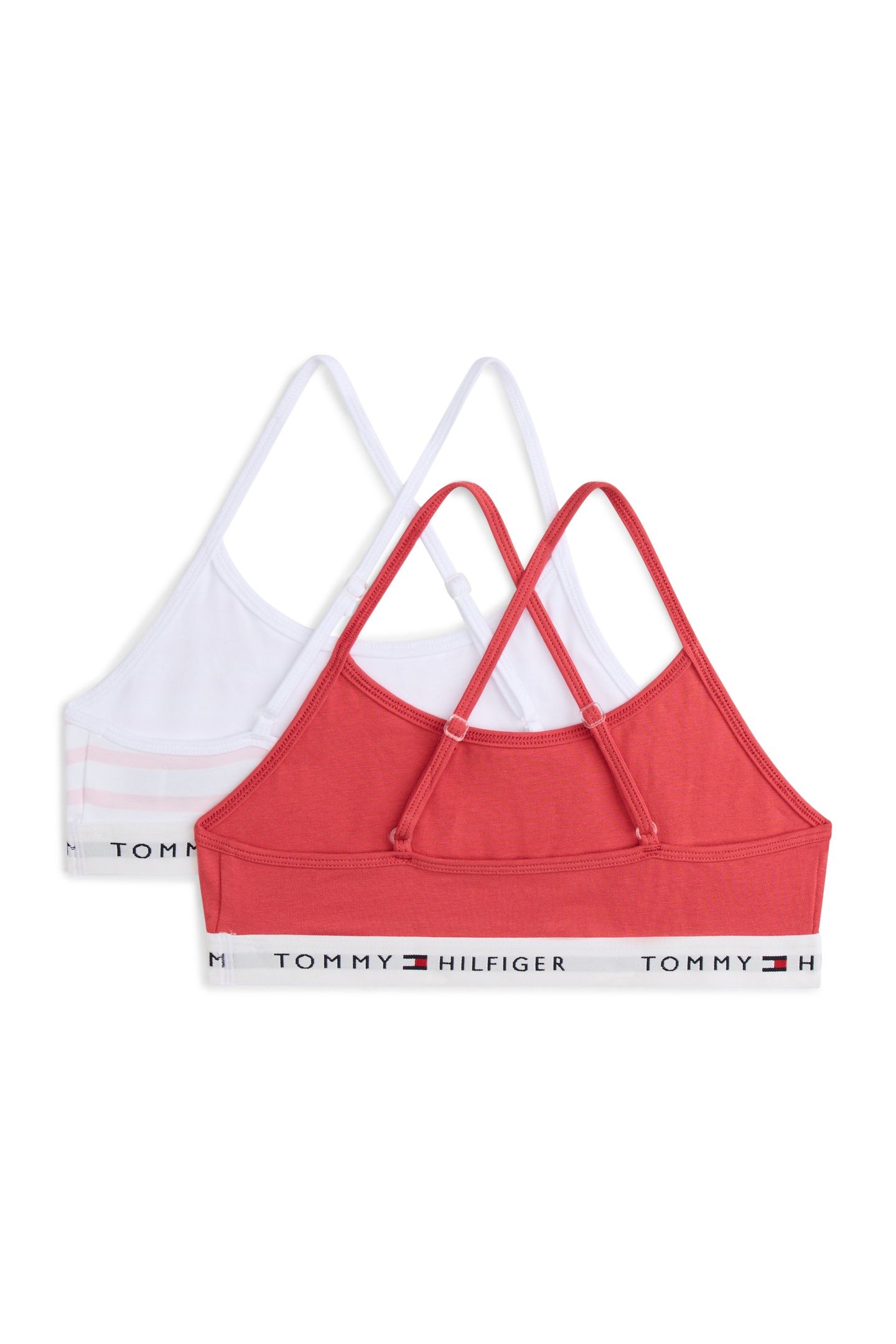 GIRLS 2-PACK STRAPPY BRALETT BRETTON STRIPE/FROST CRANBERRY 2