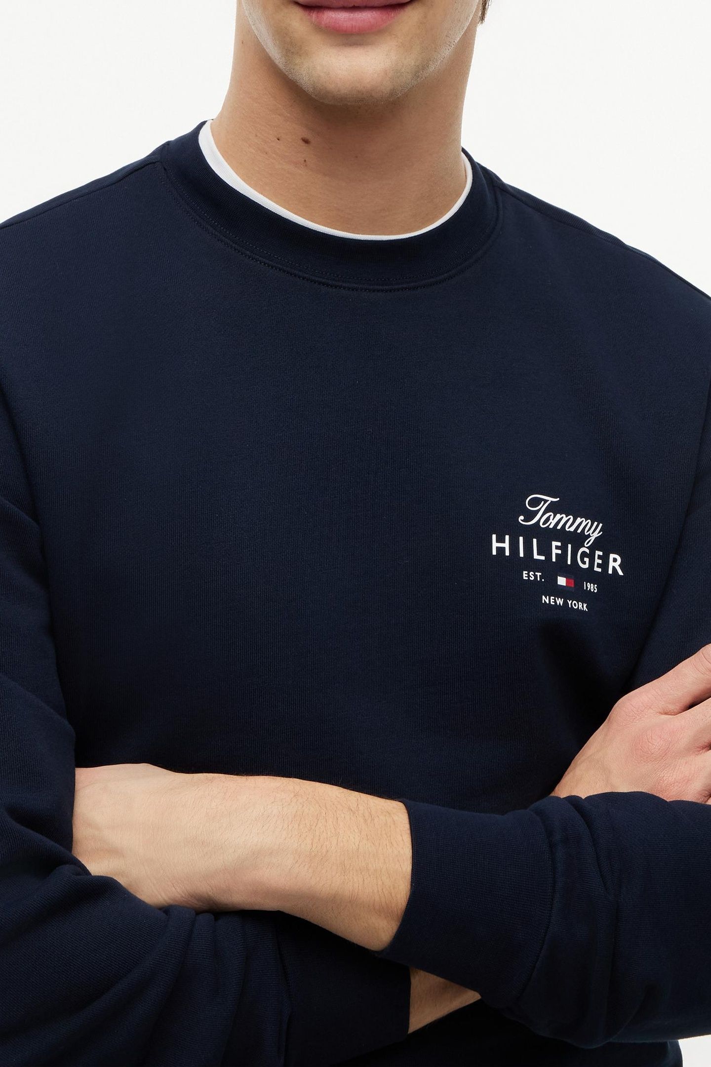 SCRIPT STACK SWEATSHIRT DESERT SKY 5
