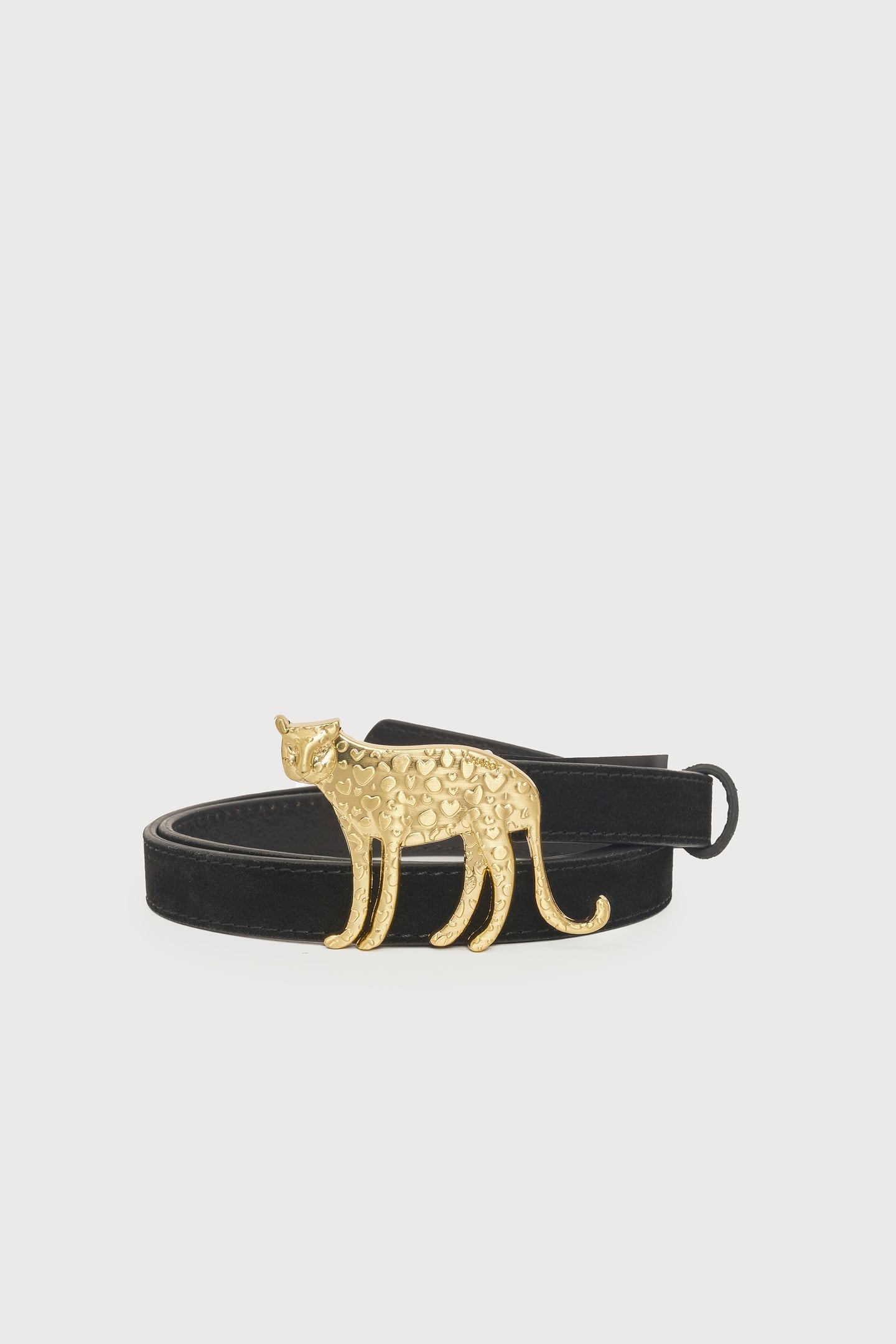 LEOPARD BUCKLE BELT BLACK 1