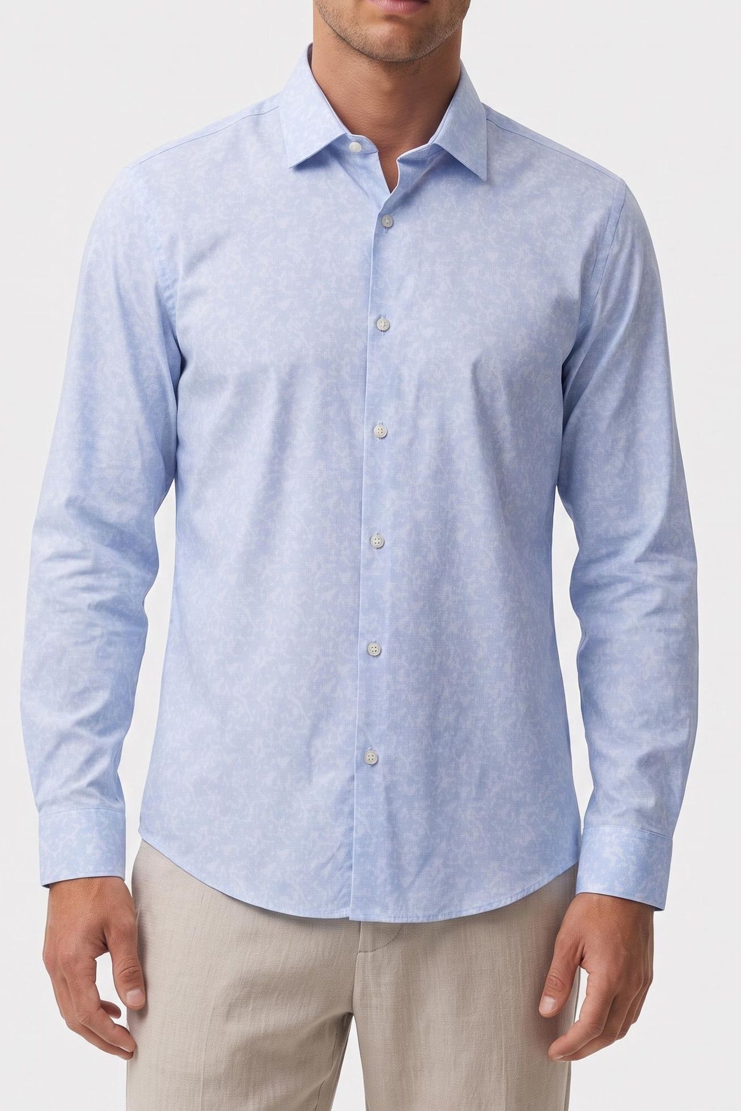 SLIM PERFORMANCE STRAIGHT SHIRT BLUE 1