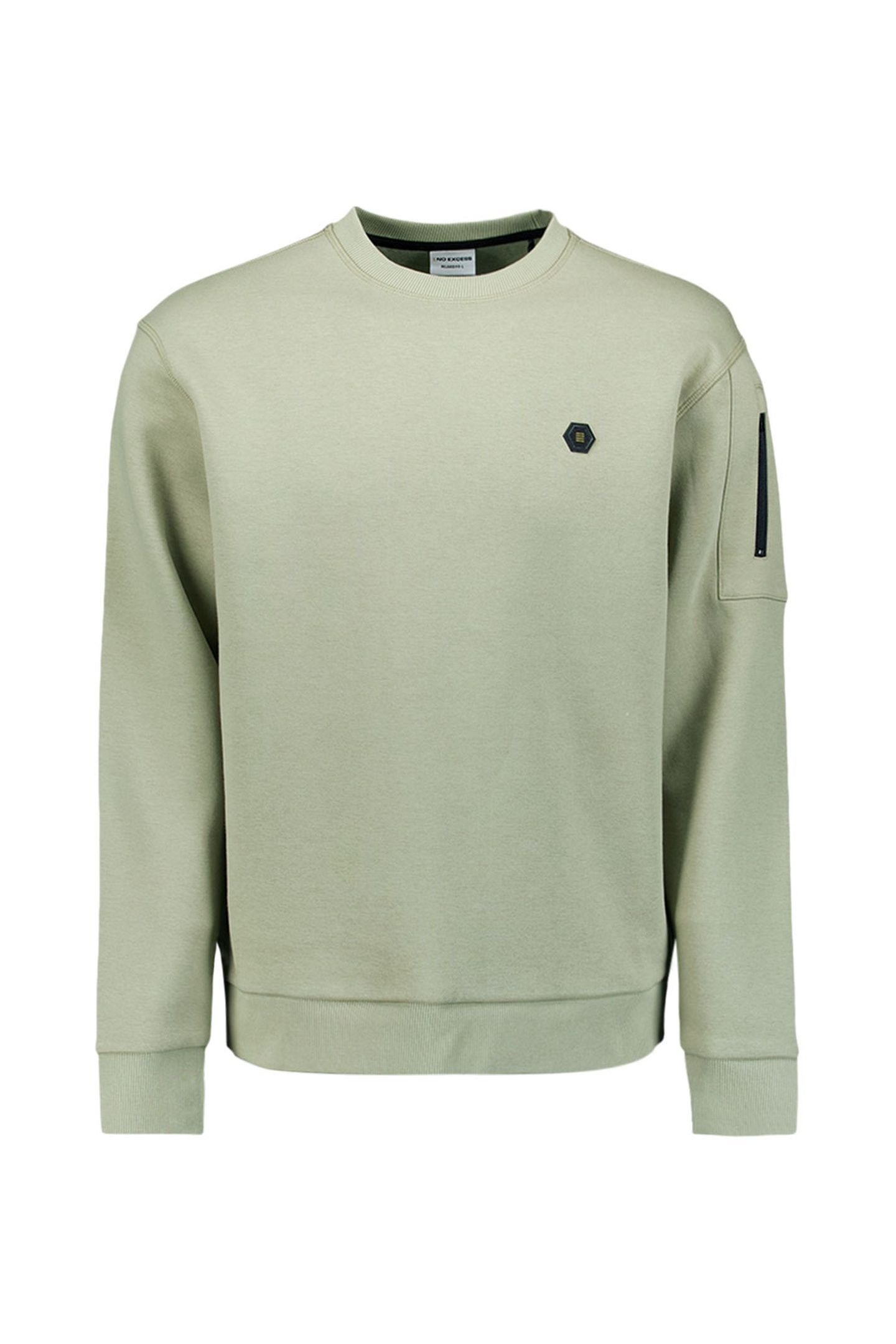 SWEATER CREWNECK BRUSHED INSIDE LIGHT MOSS 4