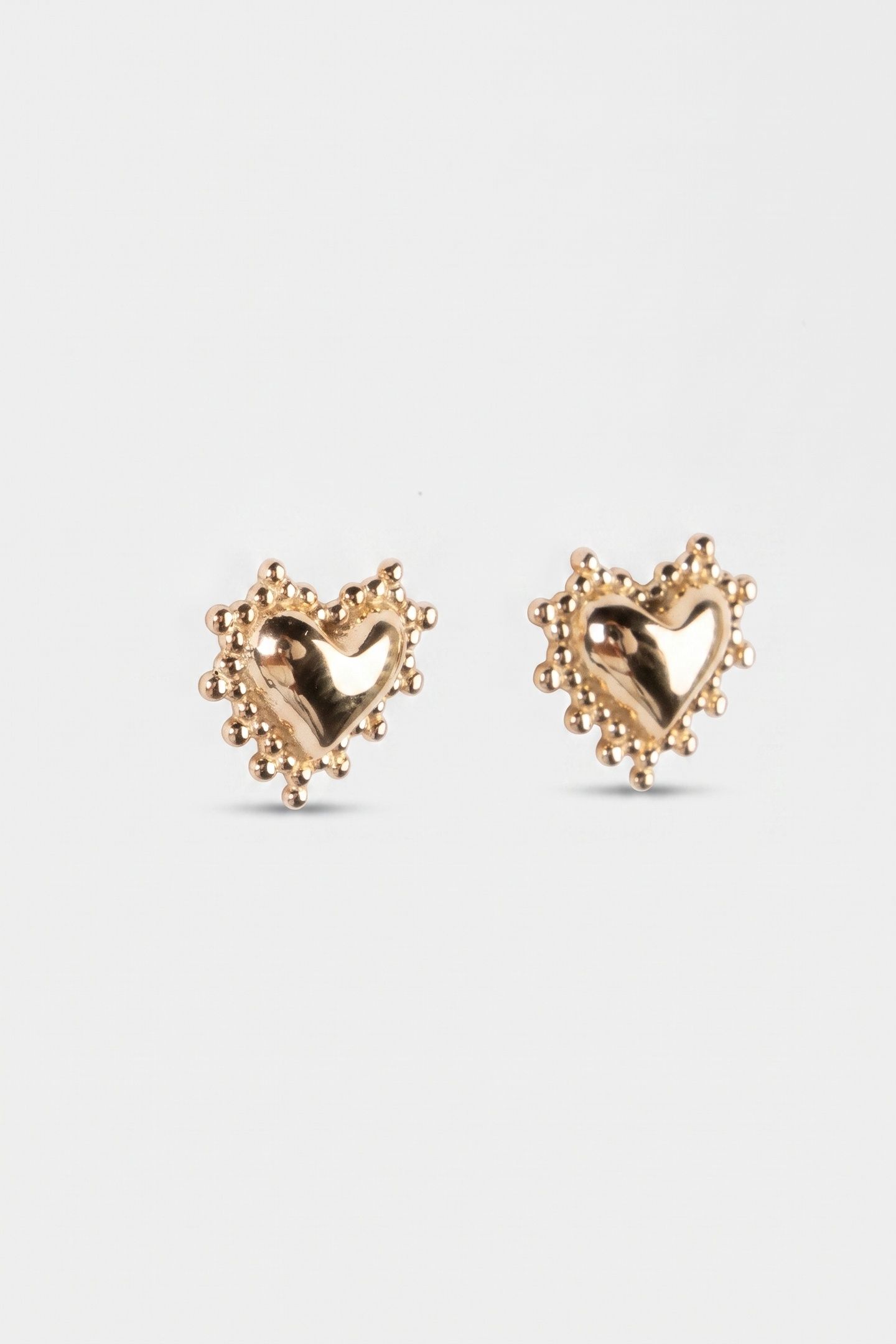 DELICATE HEART OHRRINGE GOLD 4