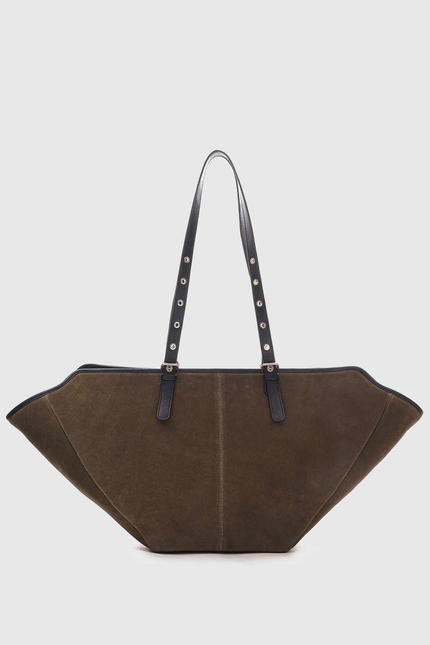 NORA SUEDE DARK OLIVE W. GOLD 3