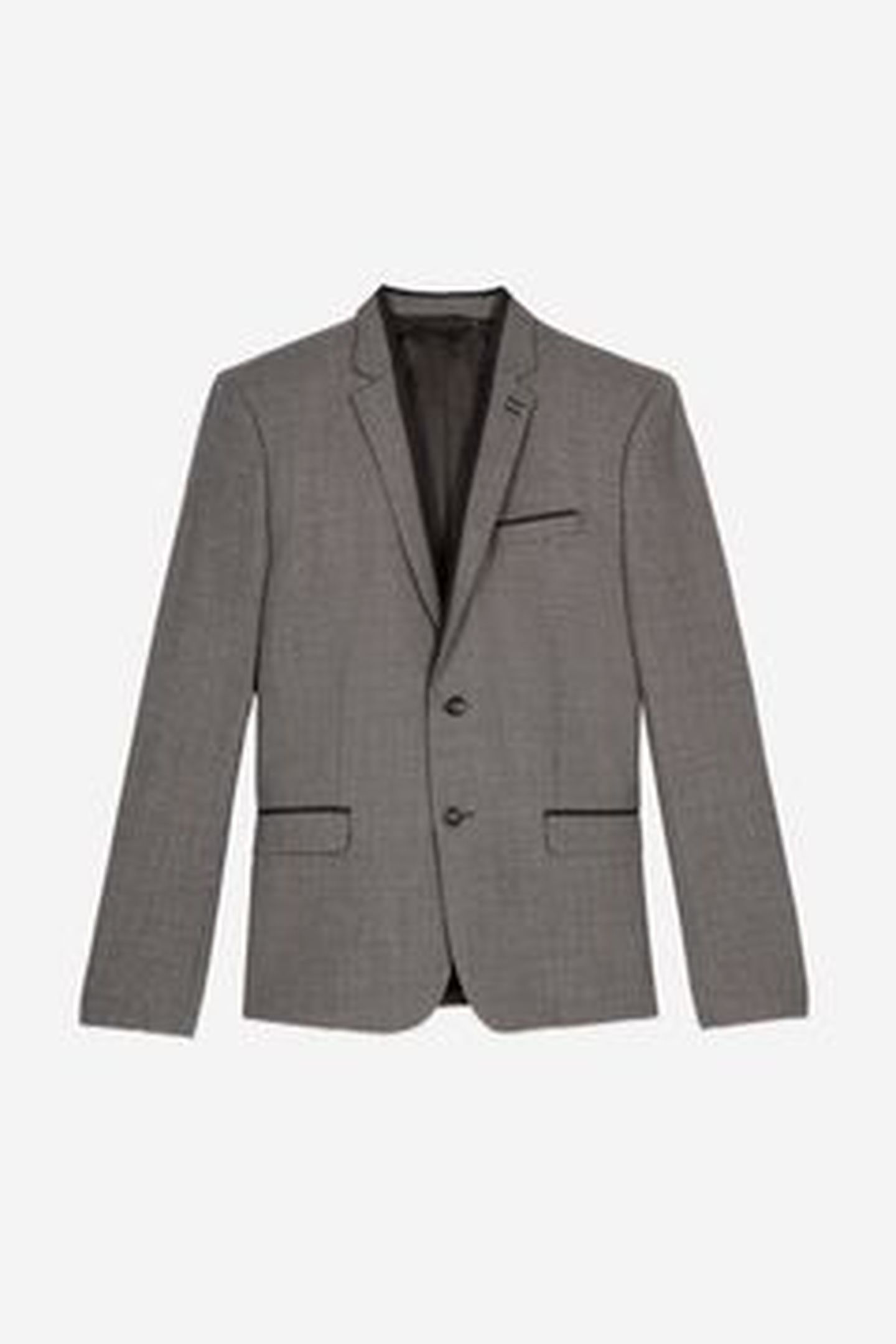 CLASSIC DOUBLE-SLIT SUIT JACKET + SKULL RIVET BLACK GREY 8