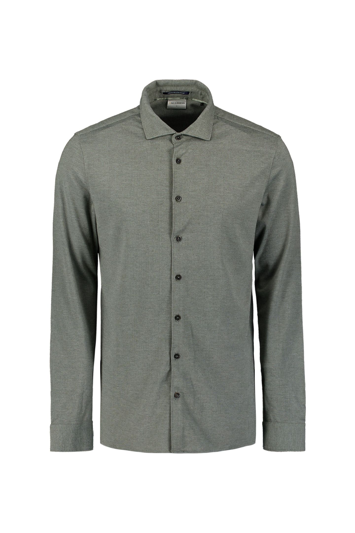 SHIRT JERSEY MELANGE STRETCH DARK GREEN 5
