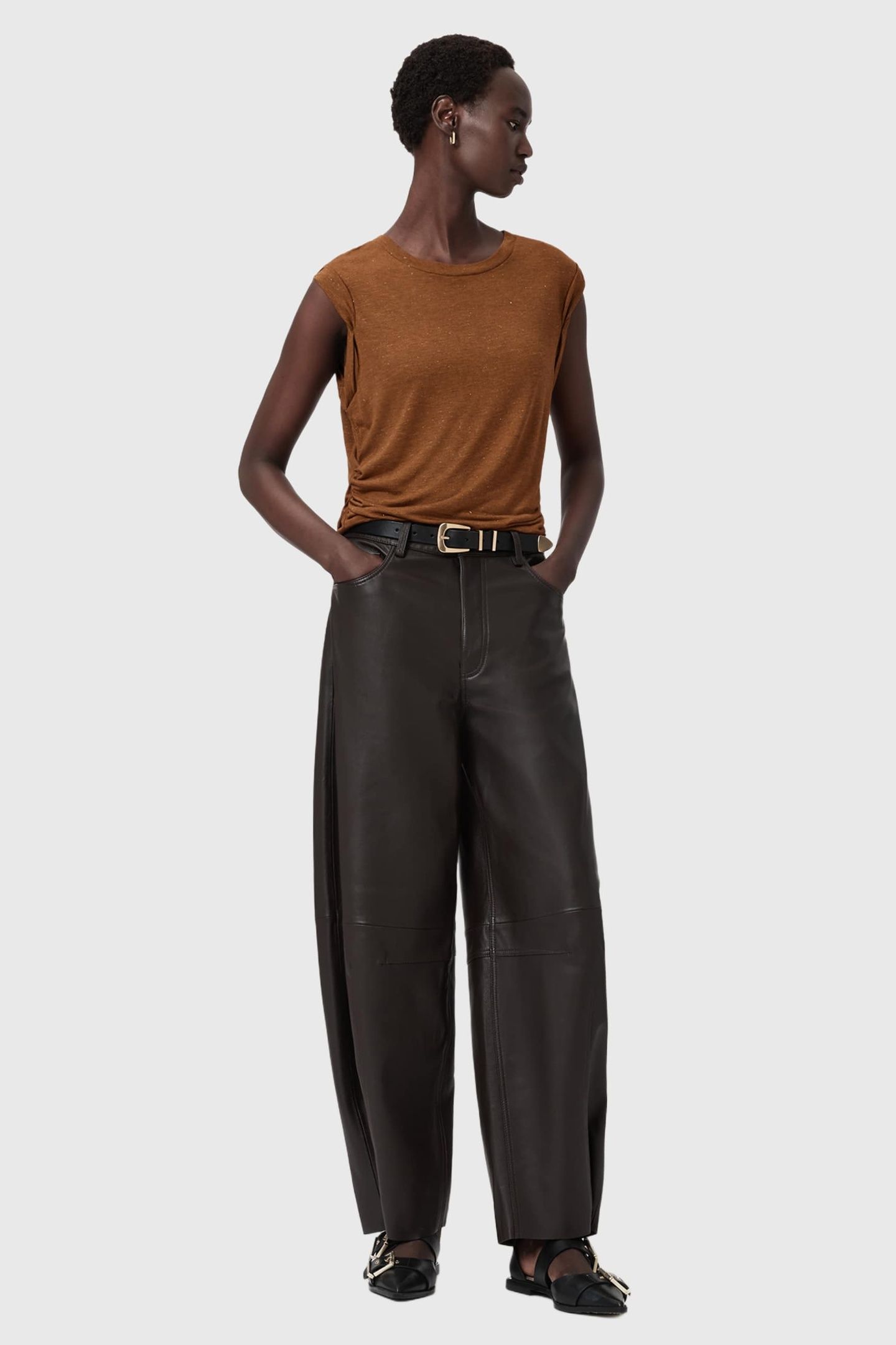 WEST SHIMMER TANK RUST BROWN 2
