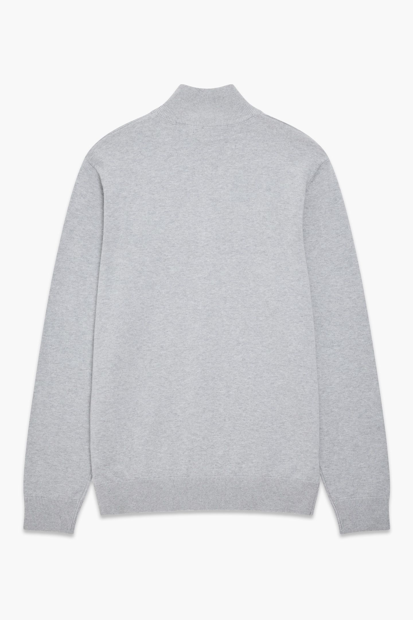1/2 ZIP COTTON LGT GREY MEL 2