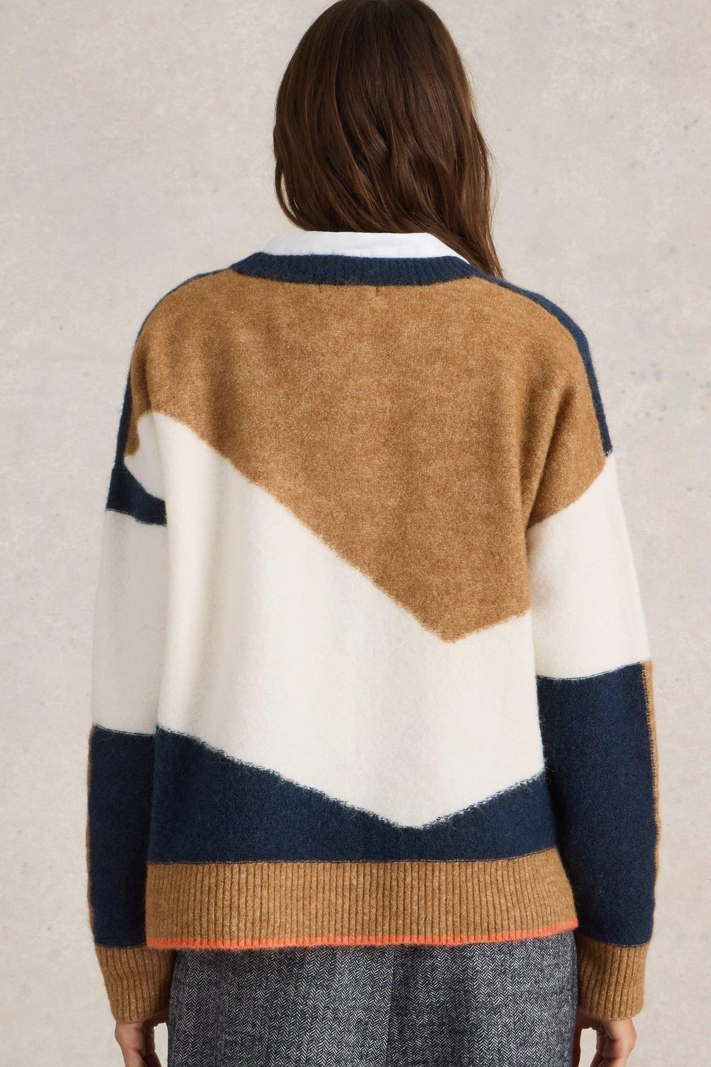 CERIE CHEVRON JUMPER NATURAL MULTI 3