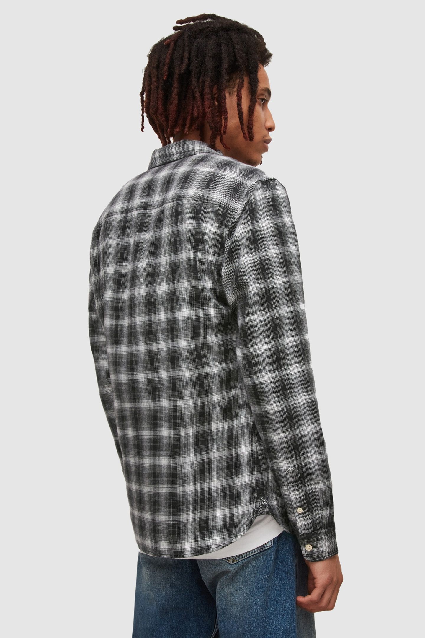 AINO LS SHIRT JET BLK/OFF WHITE 3