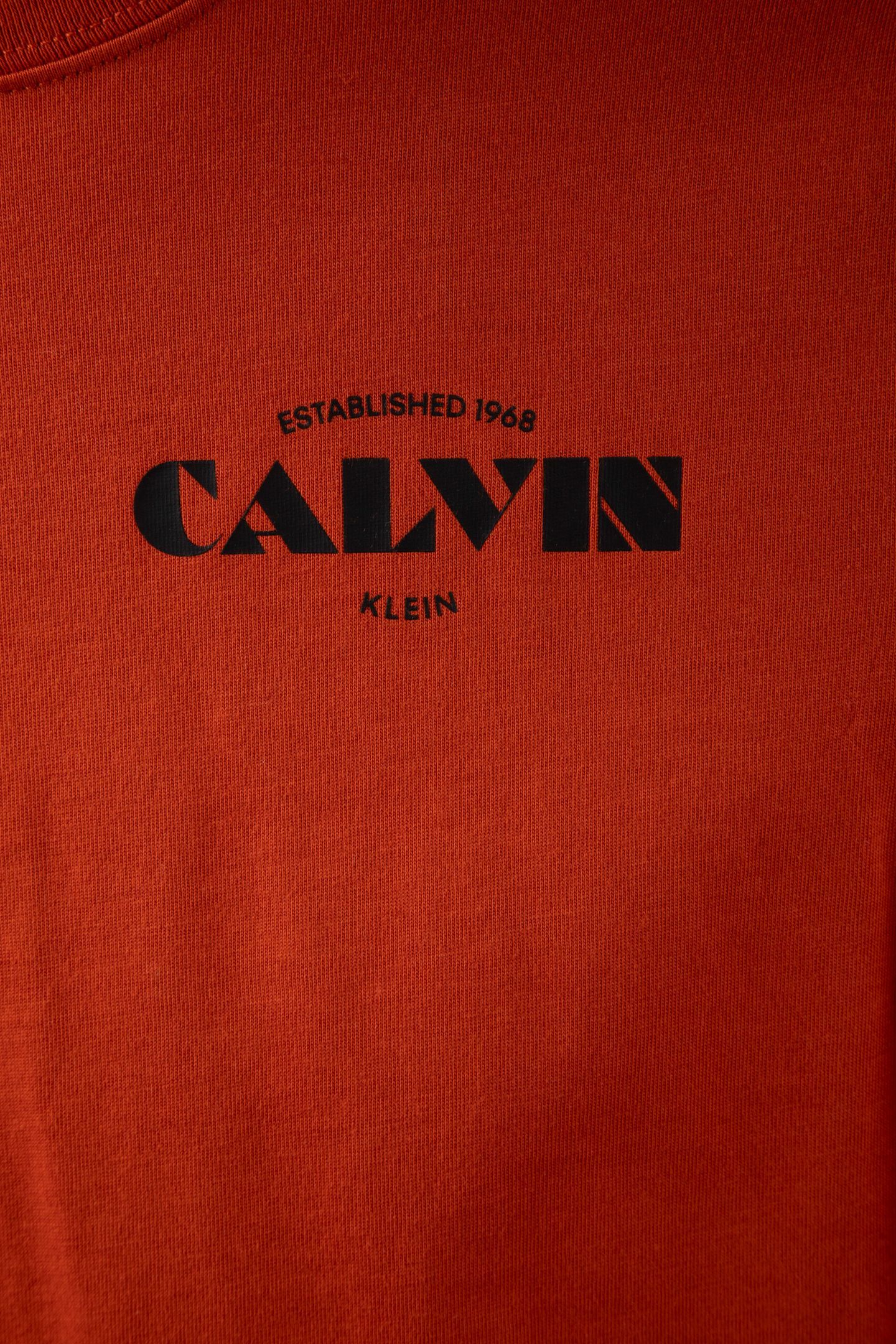 BOYS CALVIN SMALL CHEST LOGO TEE ORANGE BALLOON 4