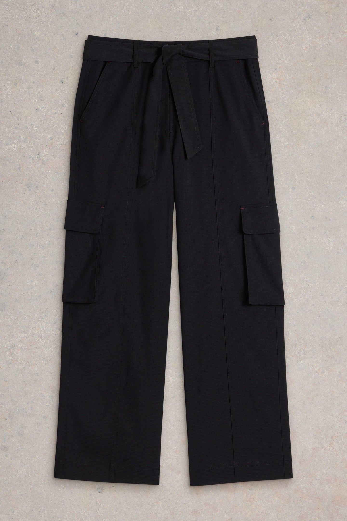 FERN WIDE LEG CARGO TROUSER PURE BLACK 4