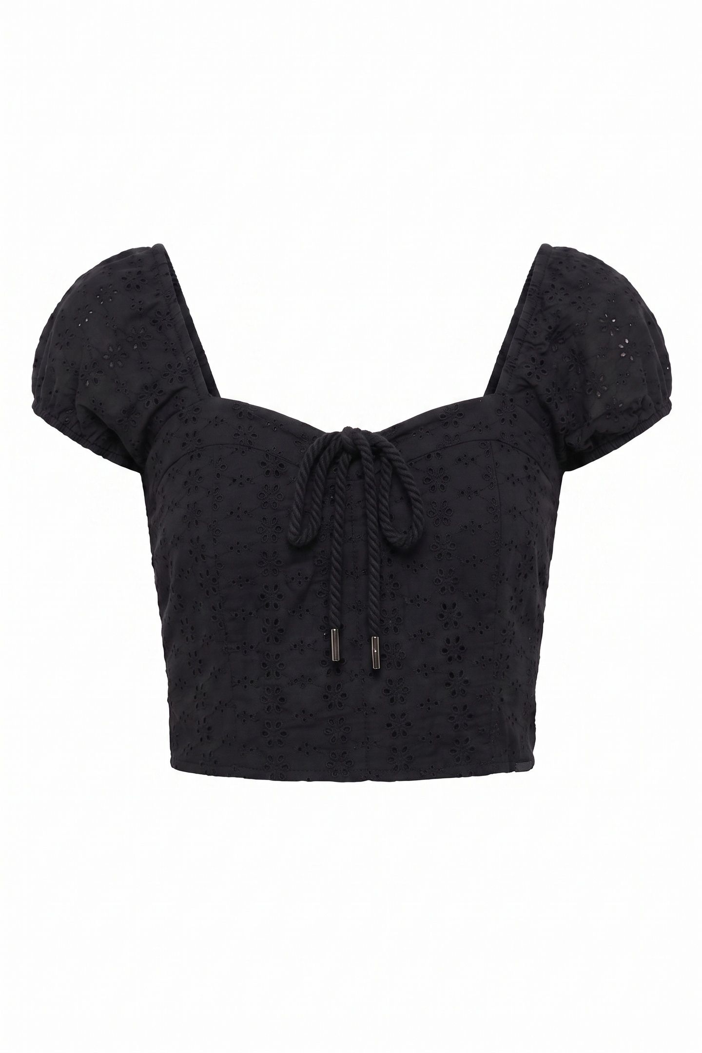 GUESS ECO ELIANE SS PUFFED TOP JET BLACK A996 3