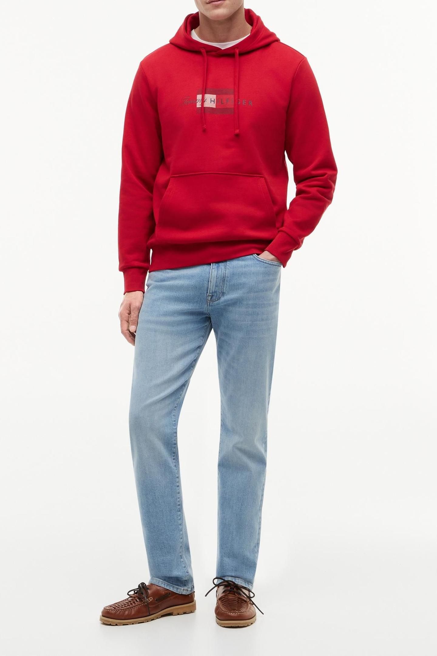 SCRIPT FLAG HOODIE MEDIUM RED 3