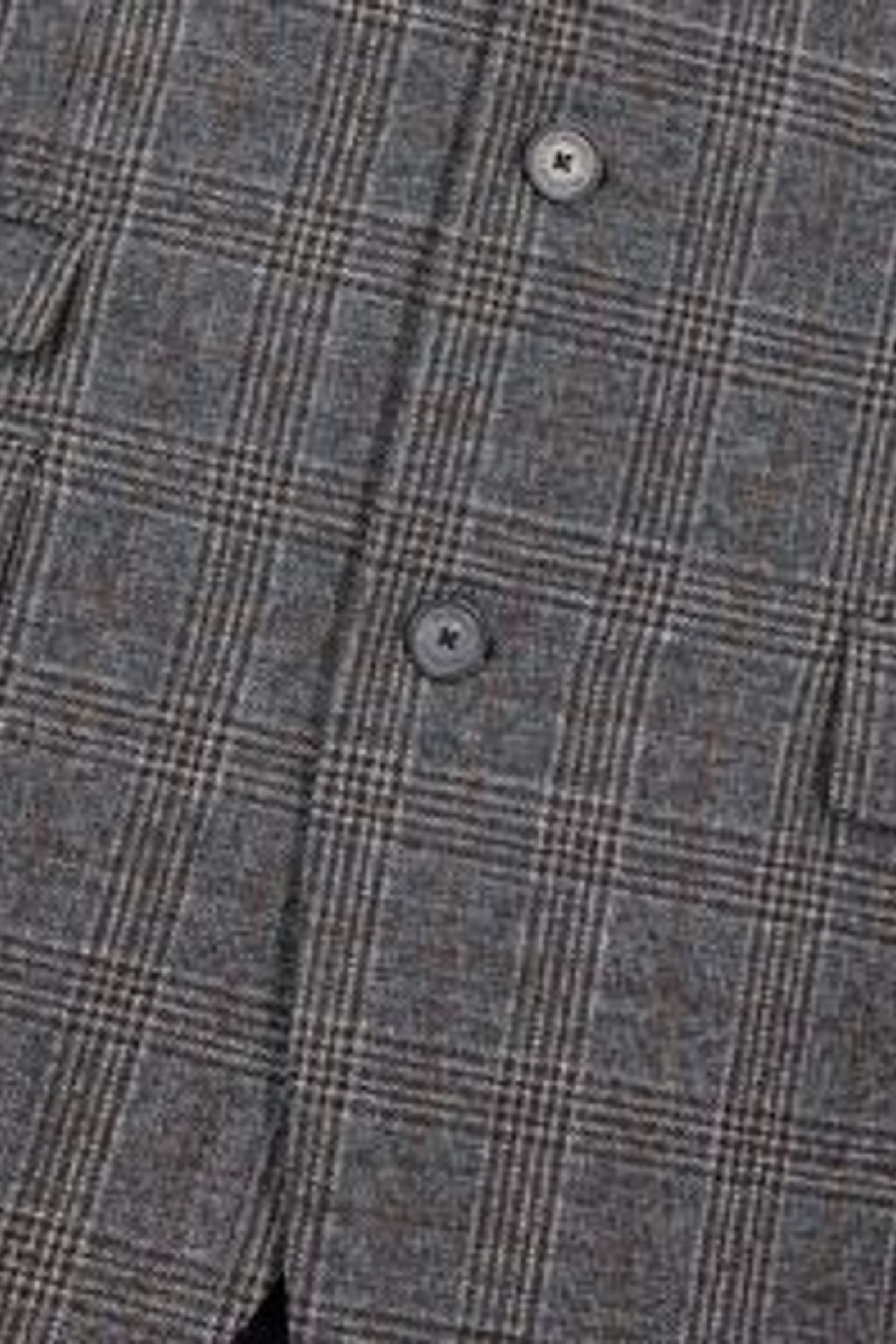 LOOSE-FITTING JACKET W 3 BUTTONS AND 3 POCKETS BROWN / BLACK 11