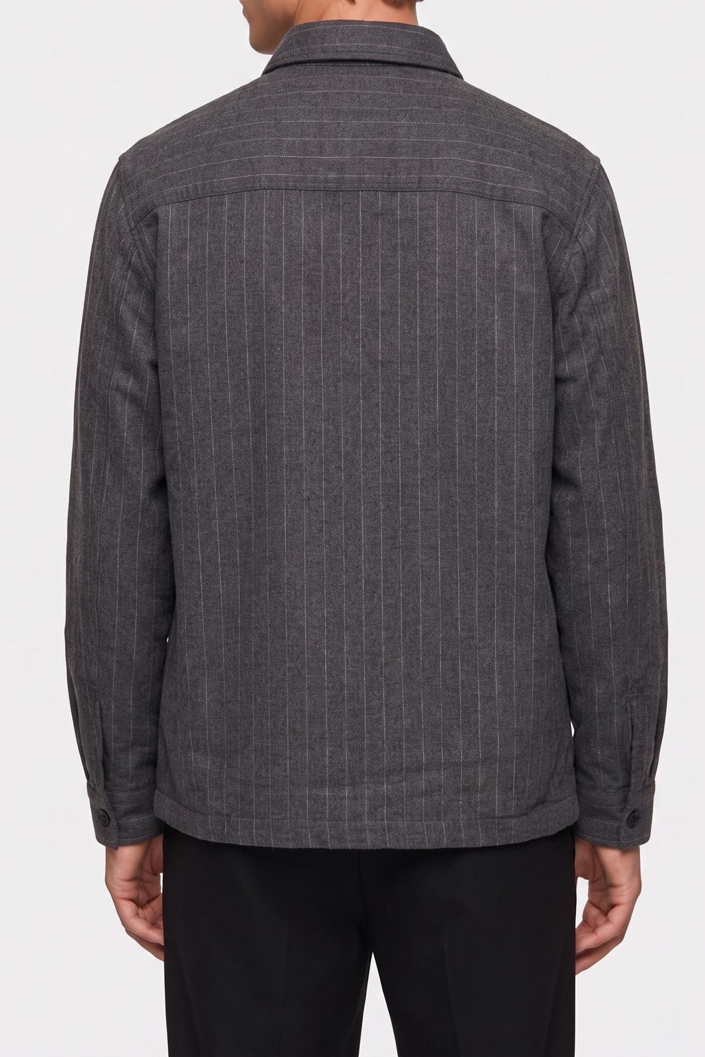 LS TWILL FILLED JACKET CHARCOAL HEATHER 2